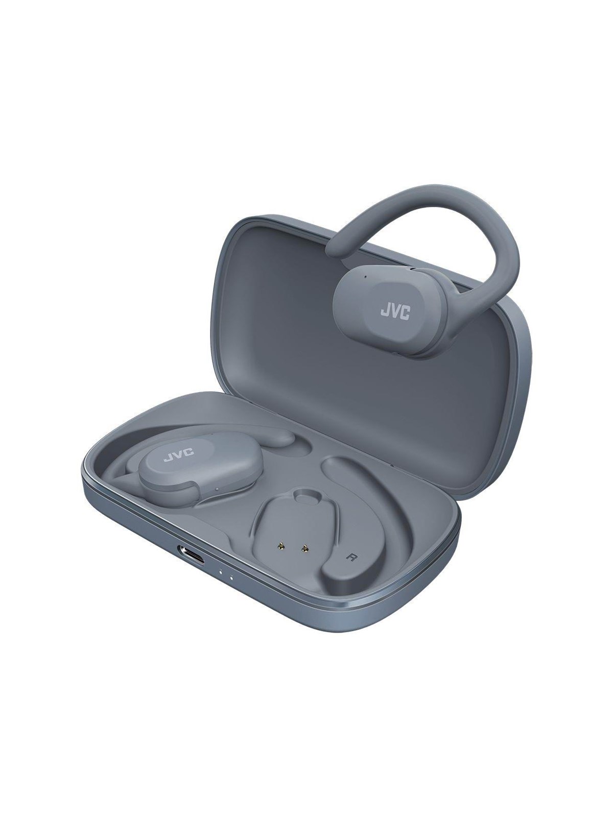 JVC Open Ear Nearphone True Wireless Headphones - Blue, Hovedtelefonerheadset2