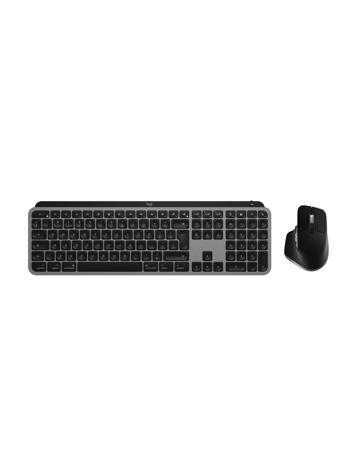 Logitech Master Series MX Keys S Combo for Mac - Tastatur & Mus sæt - Tysk - Sort
