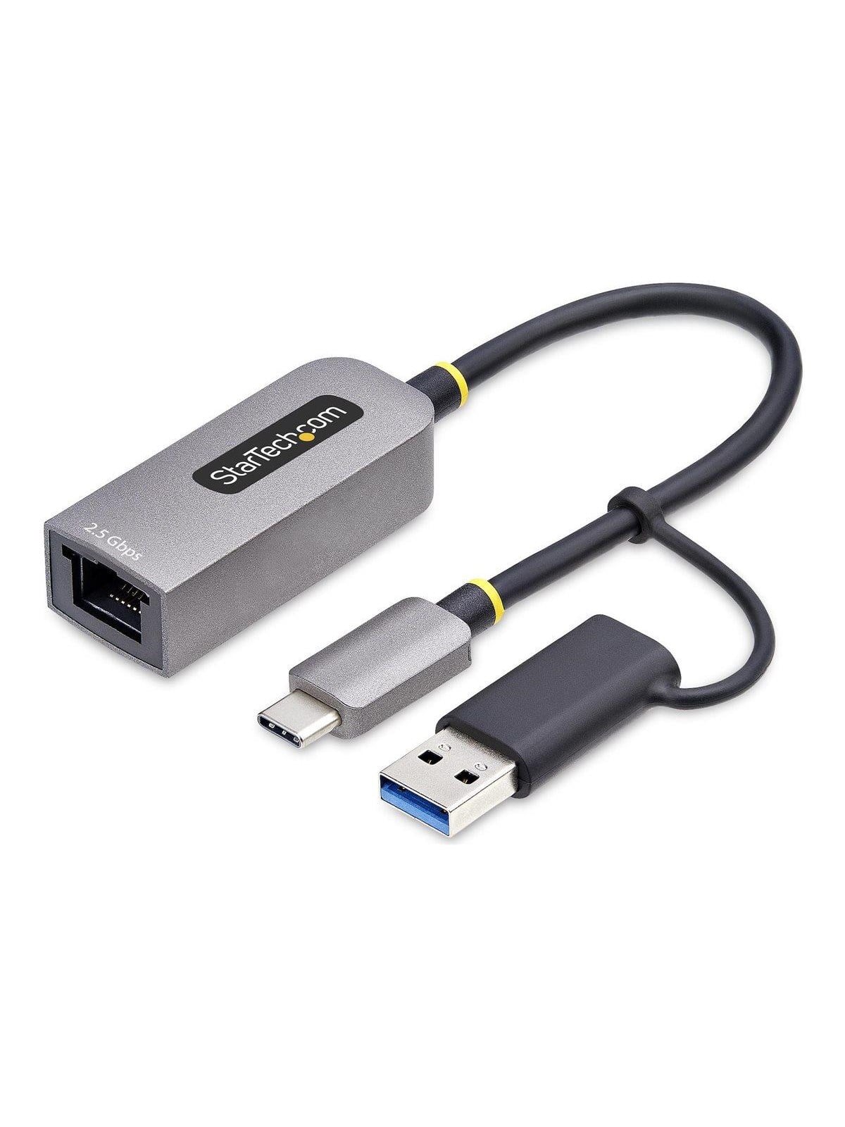 StarTech.com 2.5GbE USB-C to Ethernet Adapter with USB-A Converter - network adapter - USB-C 3.2 Gen 1 / Thunderbolt 3 - 10M/100M/1G/2.5 Gigabit 