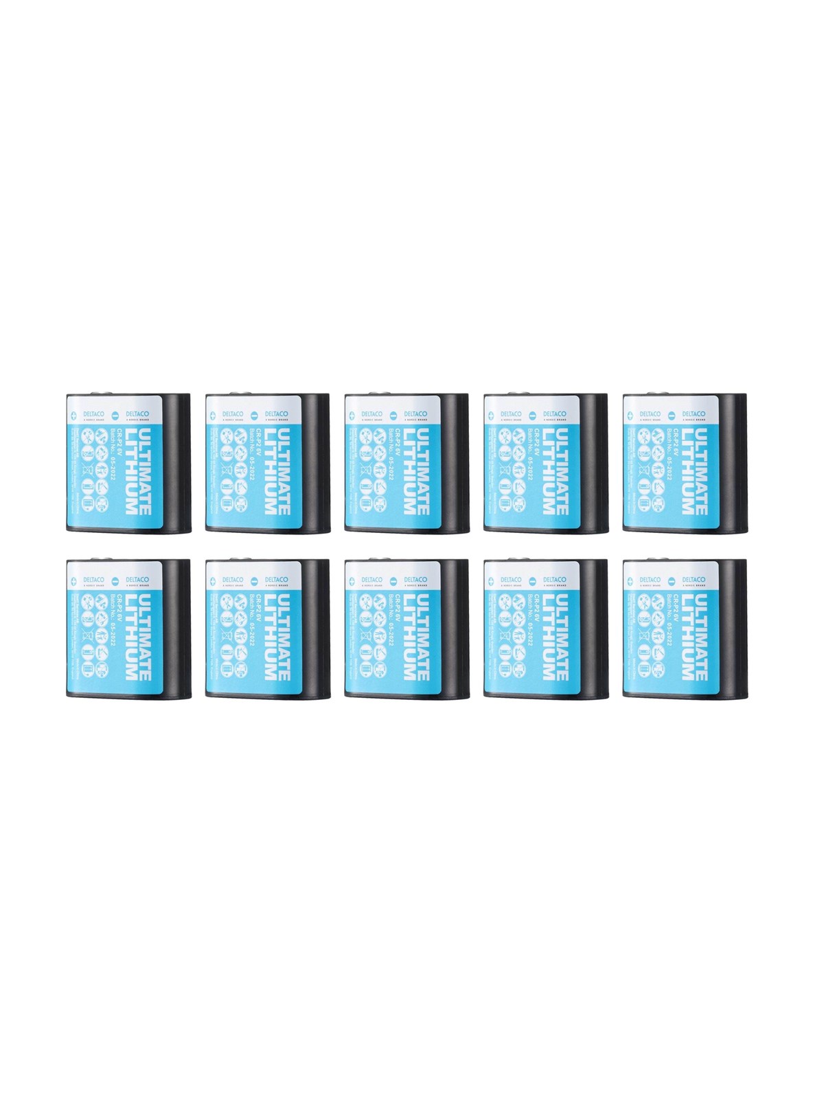 Deltaco Ultimate Lithium Battery CR-P2 - 10-pack, Batteri