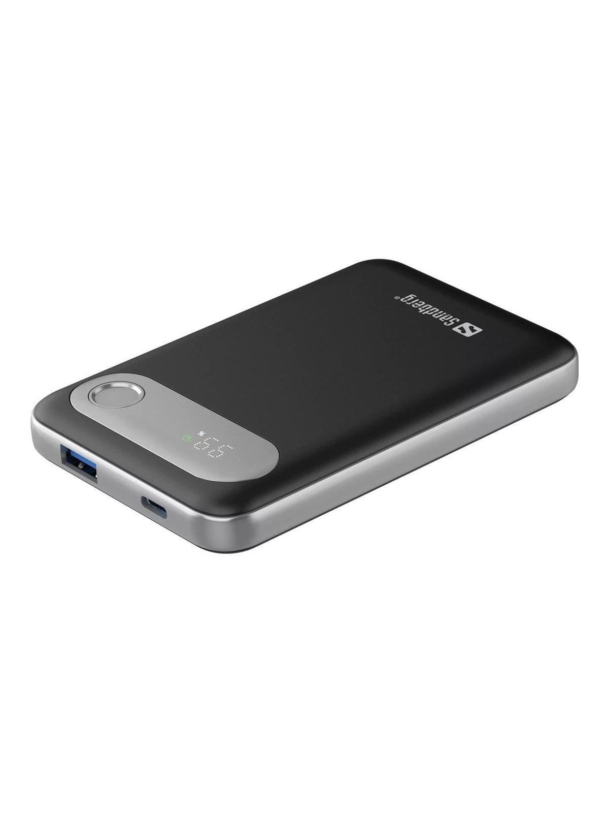 Sandberg Travel Powerbank 10000 PD20W Powerbank - Sort - 10000 mAh, Powerbank