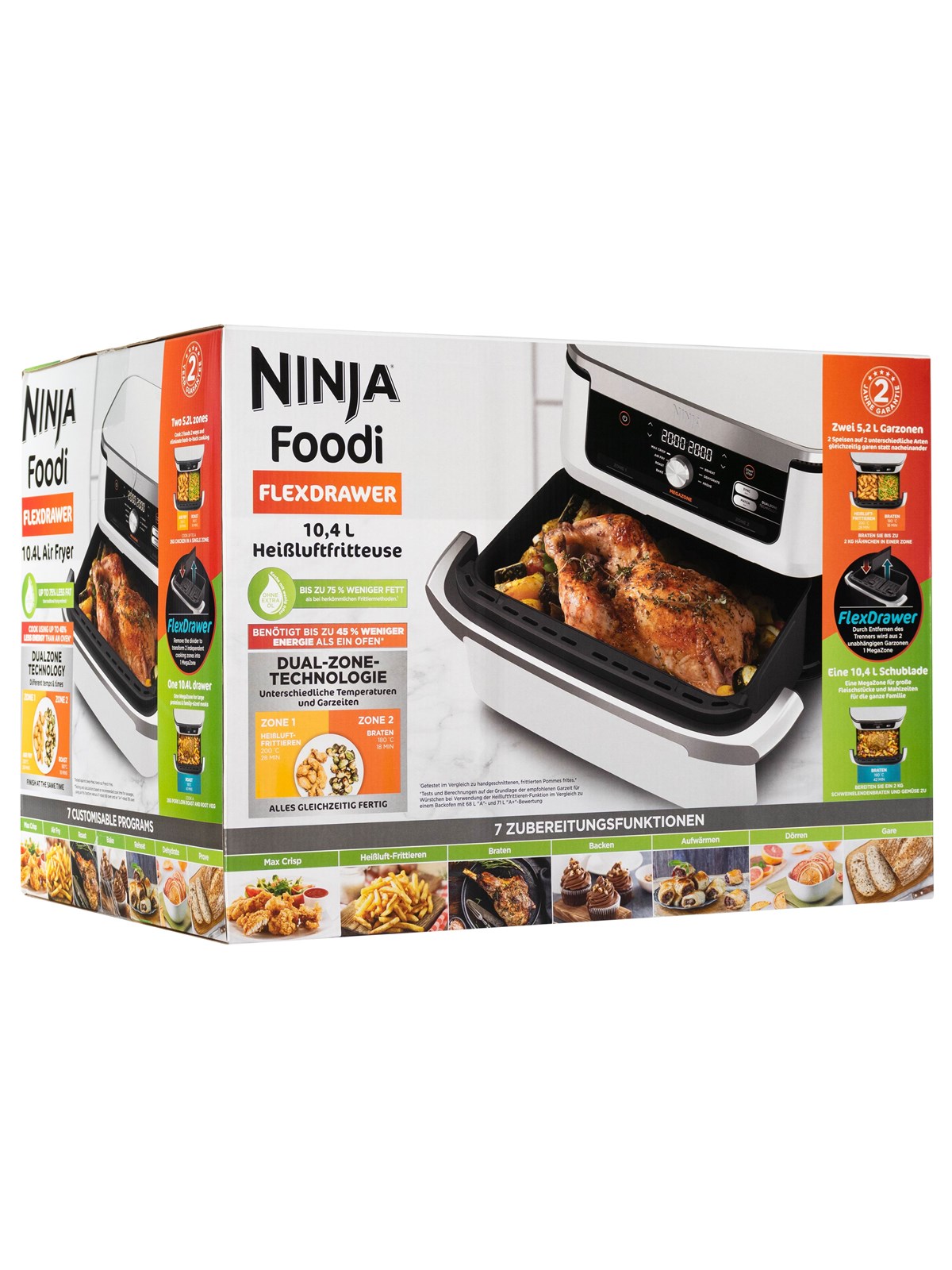 Ninja AF500EUWH Flex Drawer, Airfryer