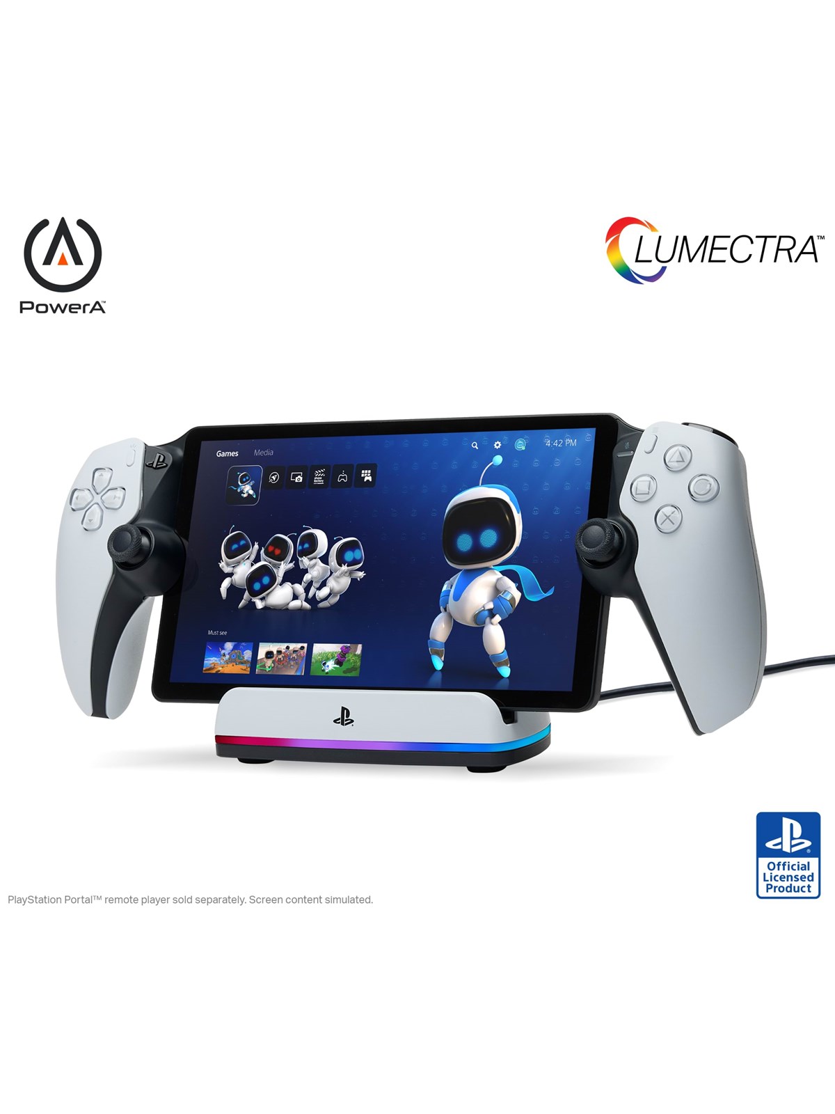 PowerA opladningsstation til PlayStation Portal Remote Player med Lumectra - PlayStation Portal