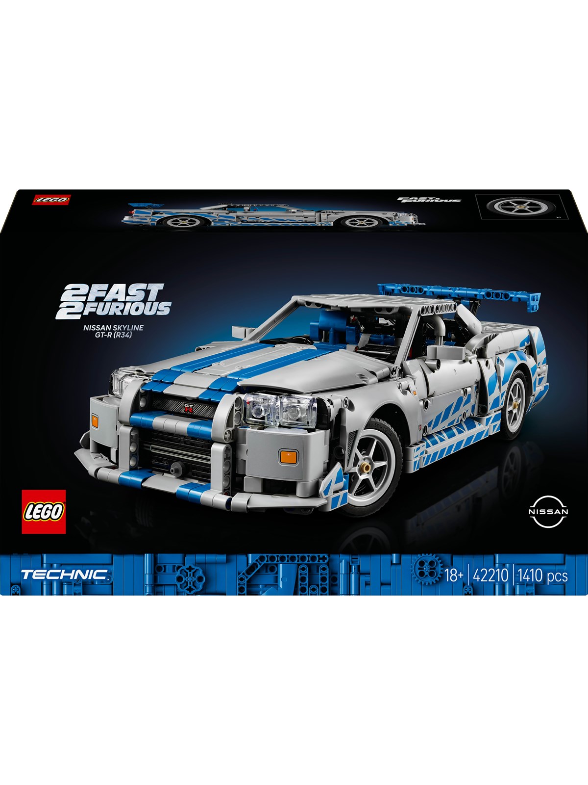 LEGO Technic 42210 2 Fast 2 Furious Nissan Skyline GT-R (R34)-bil