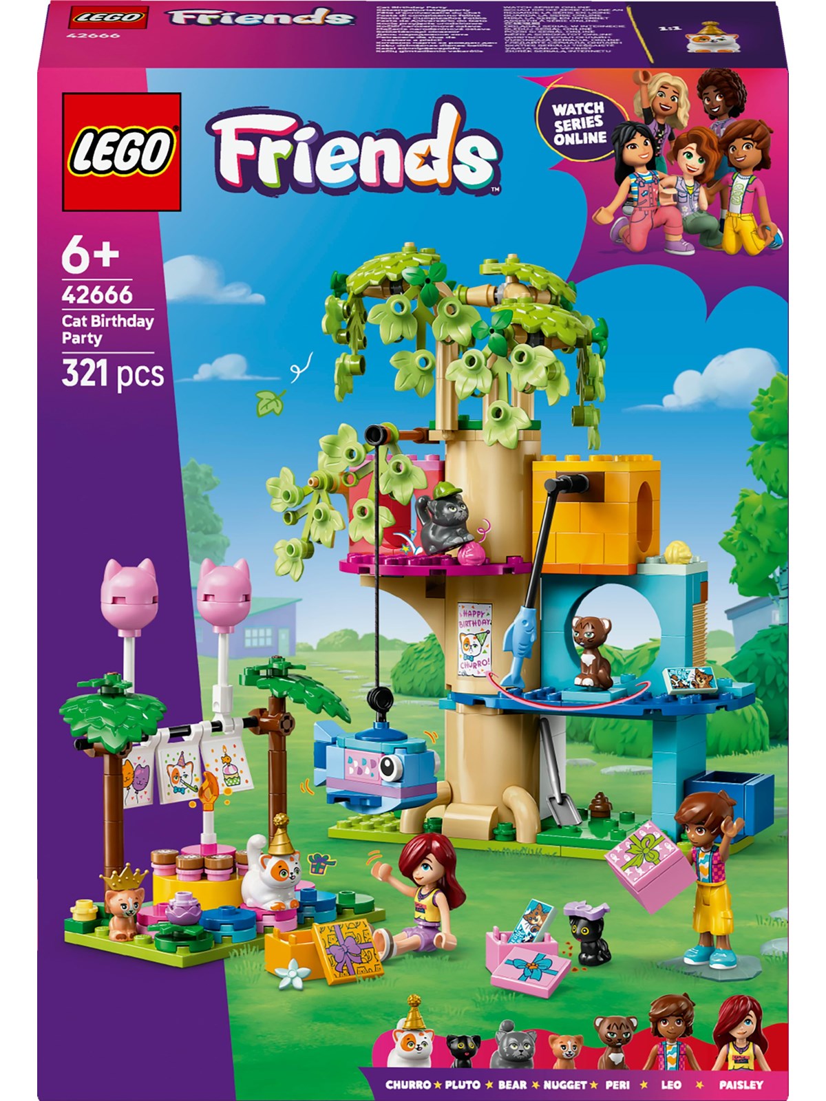 LEGO Friends 42666 Katte-fødselsdagsfest og trætophus