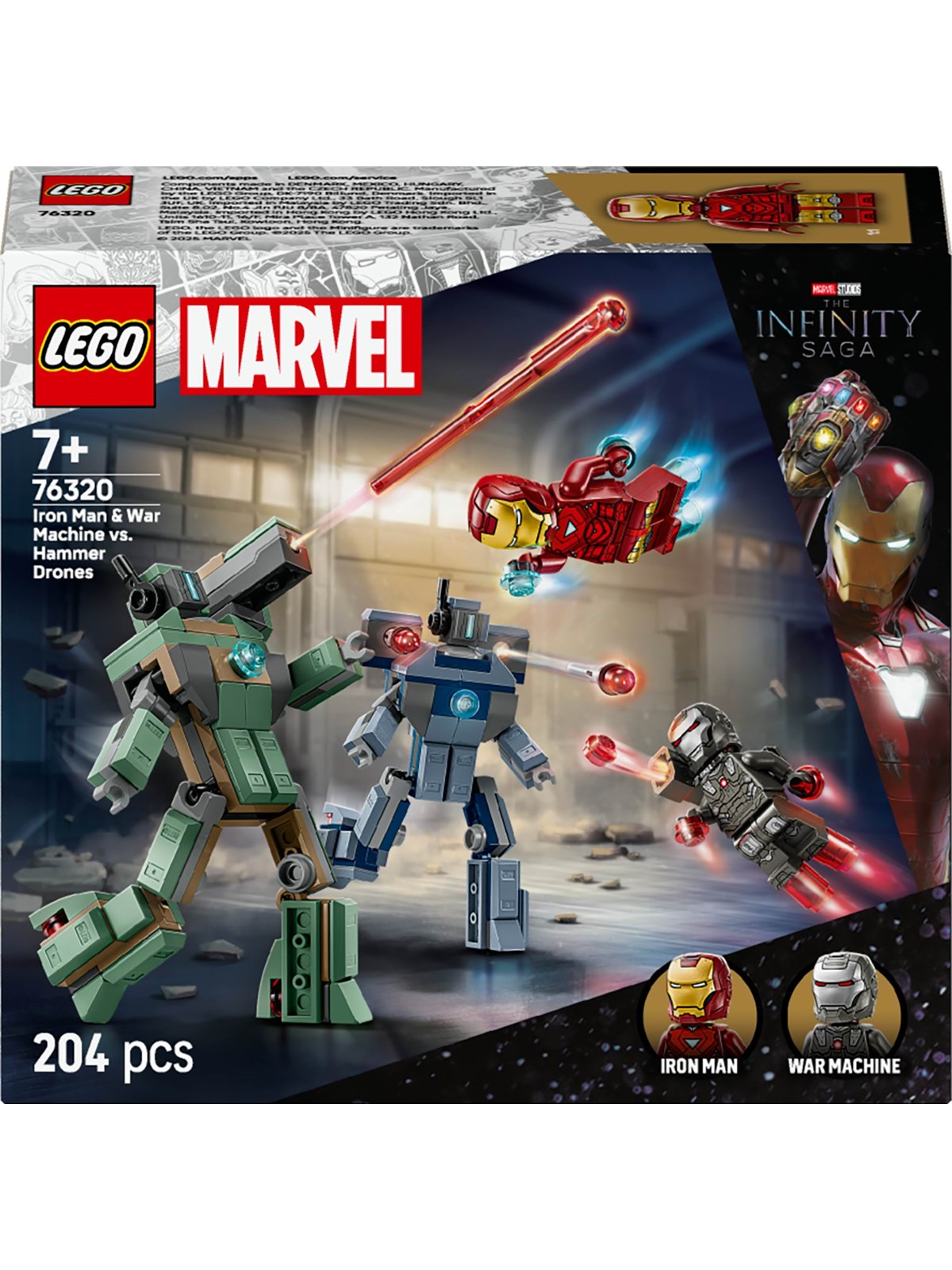LEGO Super Herøs Marvel 76320 Iron Man og War Machine mod Hammer-droner
