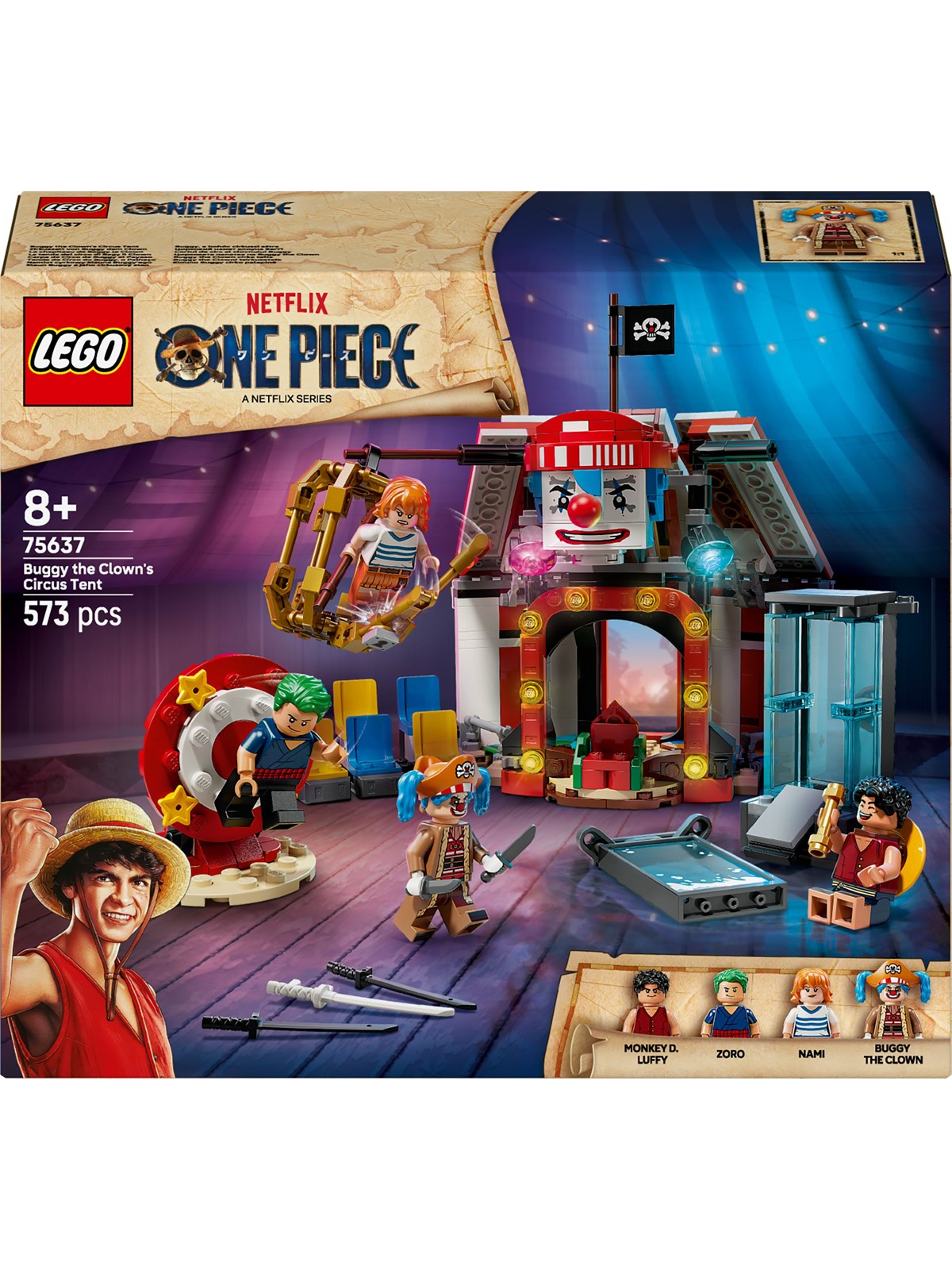 LEGO ONE PIECE 75637 Klovnen Buggys cirkustelt