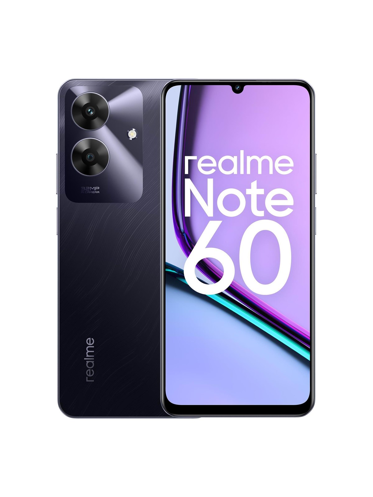 realme Note 60 128GB/6GB - Marble Black, Mobiltelefon