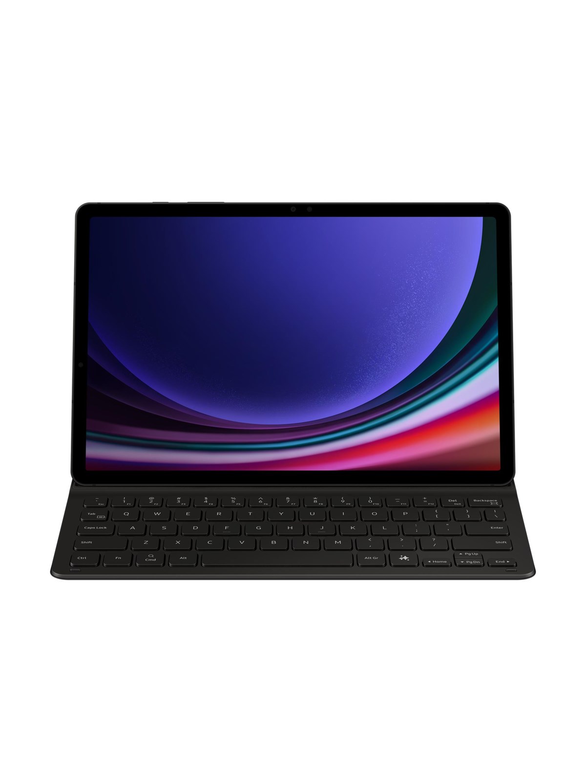 Samsung Galaxy Tab S10 FE / Tab S9 FE / Tab S9 - Book Cover Keyboard Slim - Black (Nordic) - Tastatur & Folio sæt - Nordisk - Sort