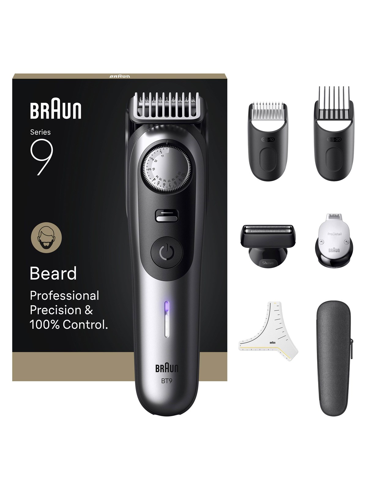 Braun Skægtrimmer Styler BT 9520 - Satin Chrome, Hårtrimmer