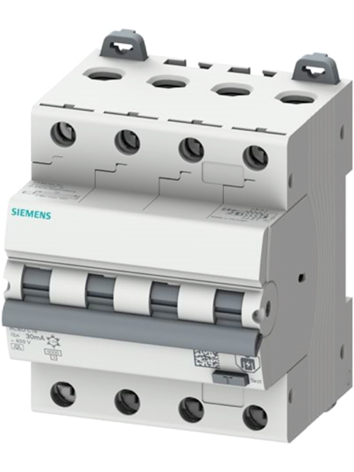 Siemens RCBO kombiafbryder 3P+N 30mA 6kA C16A, Komponent Til Tavle Og Kasse