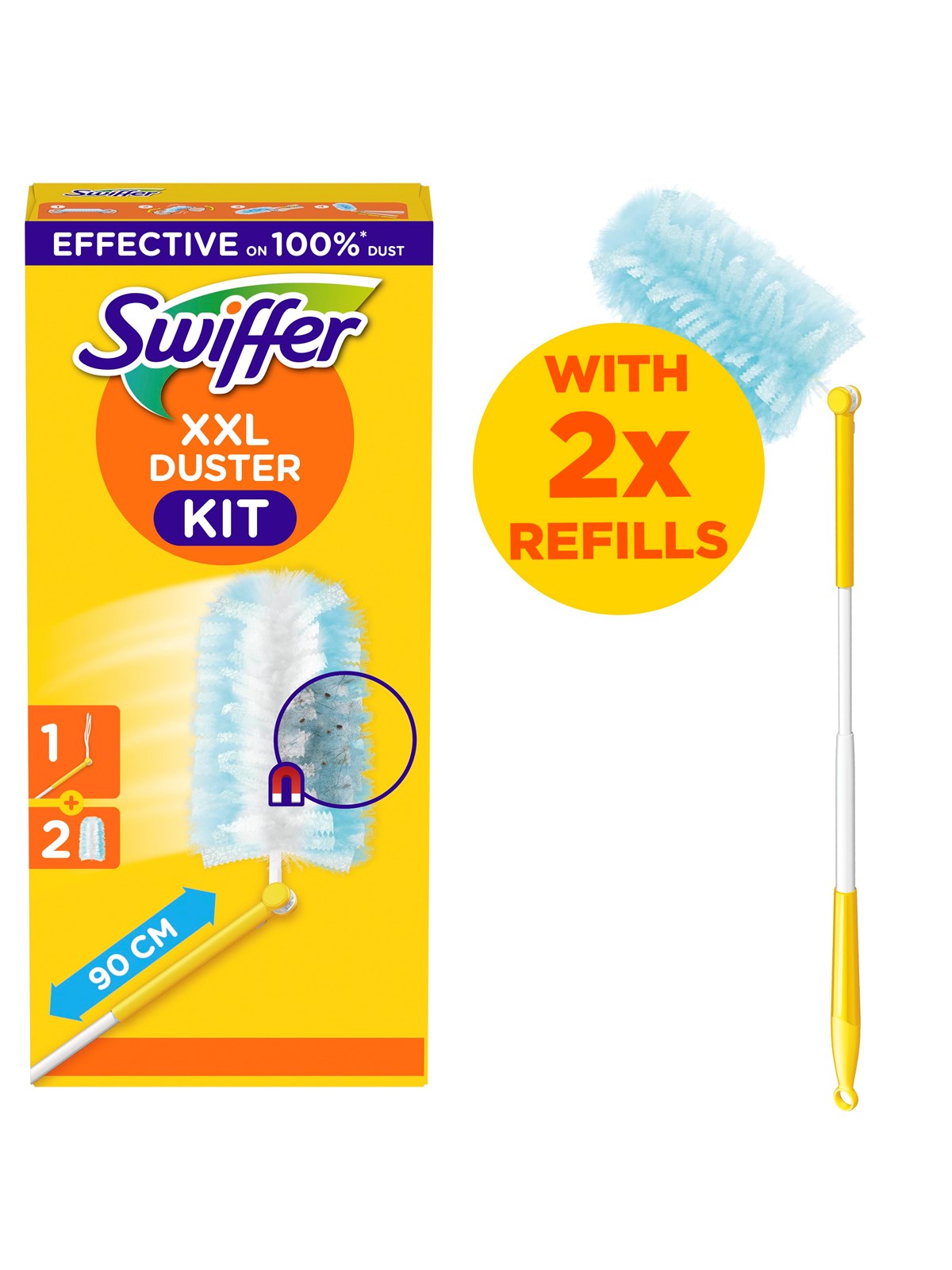 Swiffer Duster XXL handle + 2 refills, Rengøring