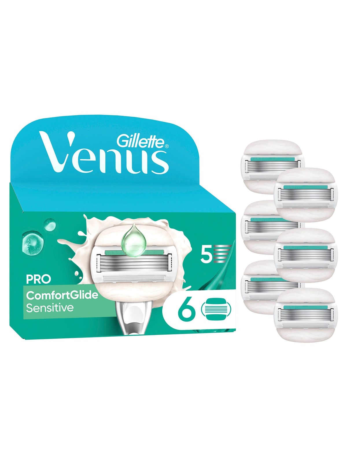 Gillette-Venus Pro Sensitive - 6 pcs, Barbergrej