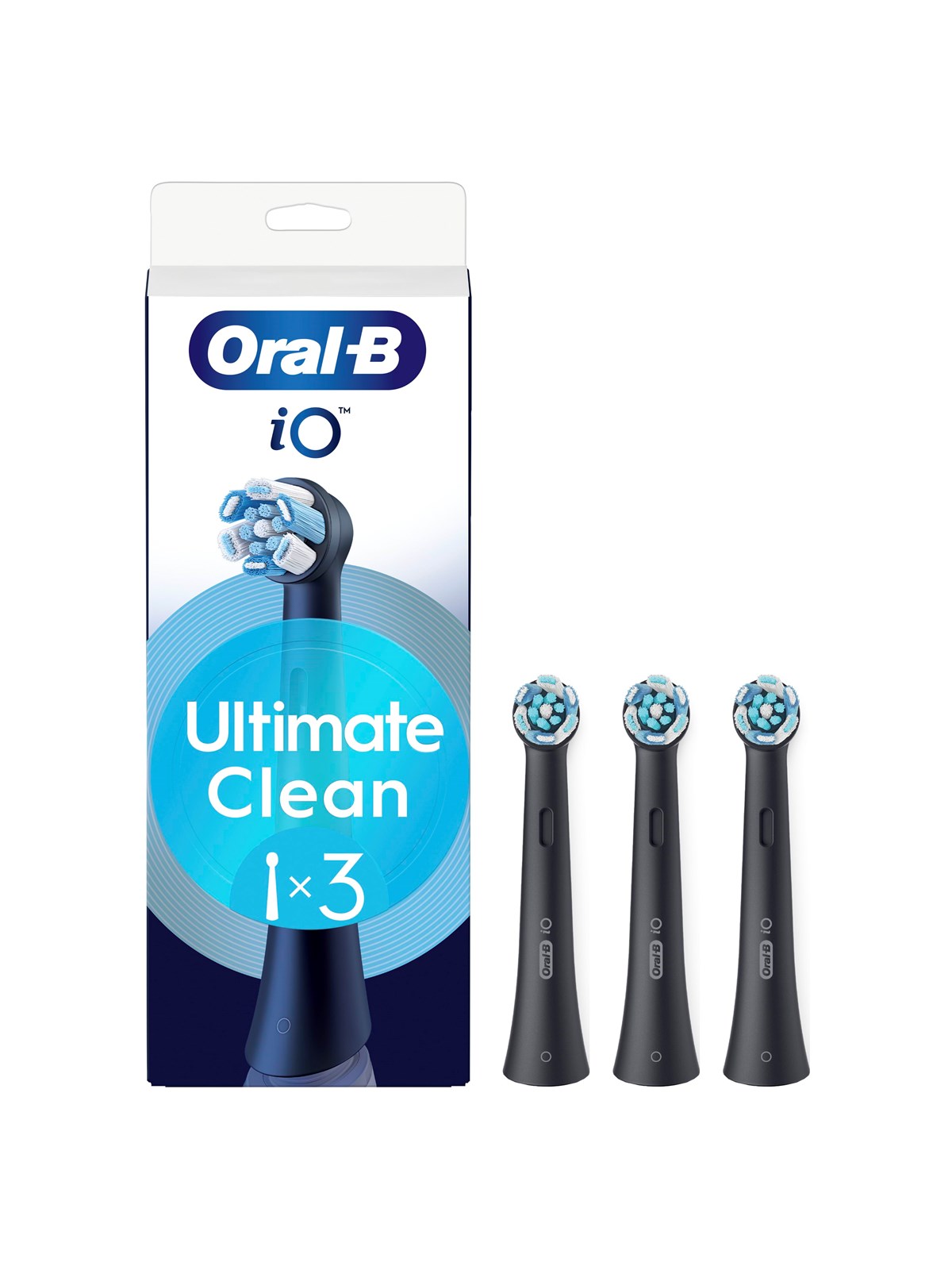 Oral-B Tandbørstehoveder iO Ultimate Clean Black - 3 pcs, El Tandbørste