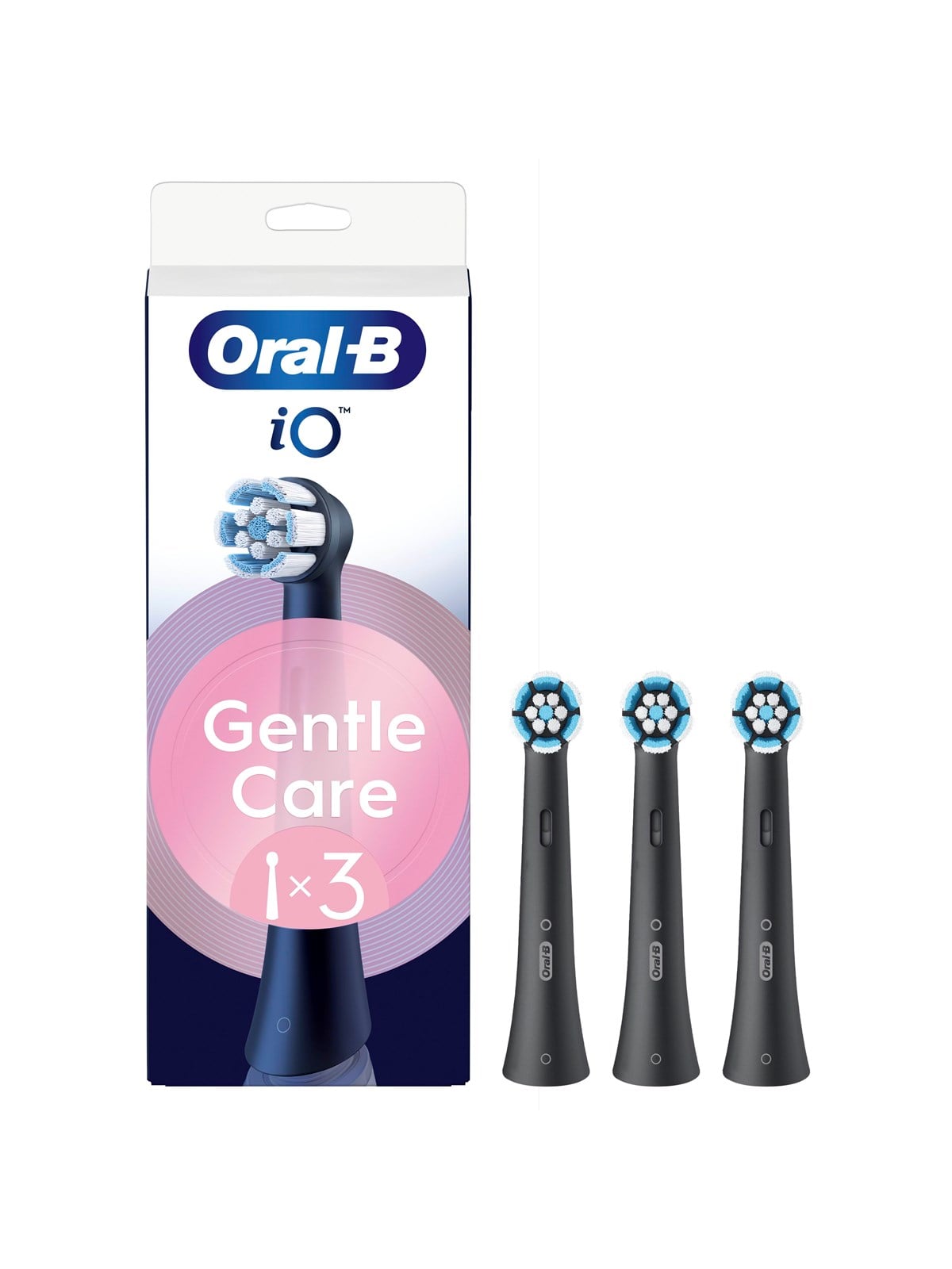 Oral-B Tandbørstehoveder iO Gentle Care Black - 3 pcs, El Tandbørste