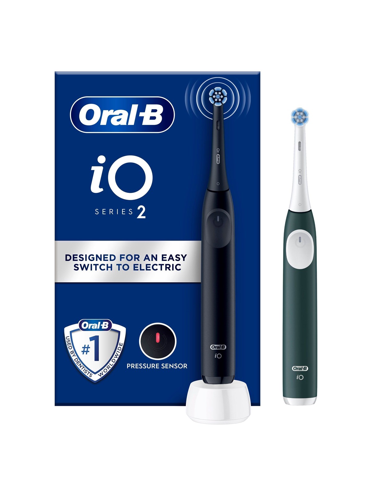 Oral-B Eltandbørste iO2 Duo Night Black / Forest Green, El Tandbørste