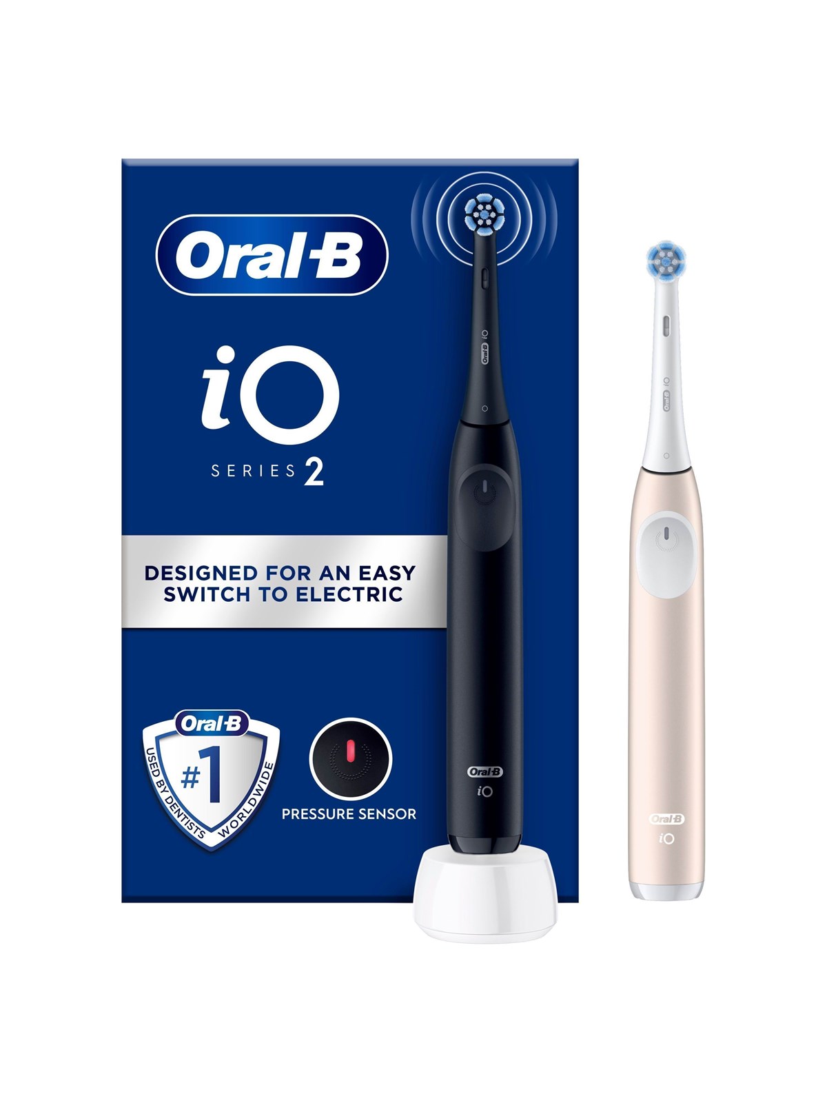 Oral-B Eltandbørste iO2 Duo Night Black / Calm Pink, El Tandbørste
