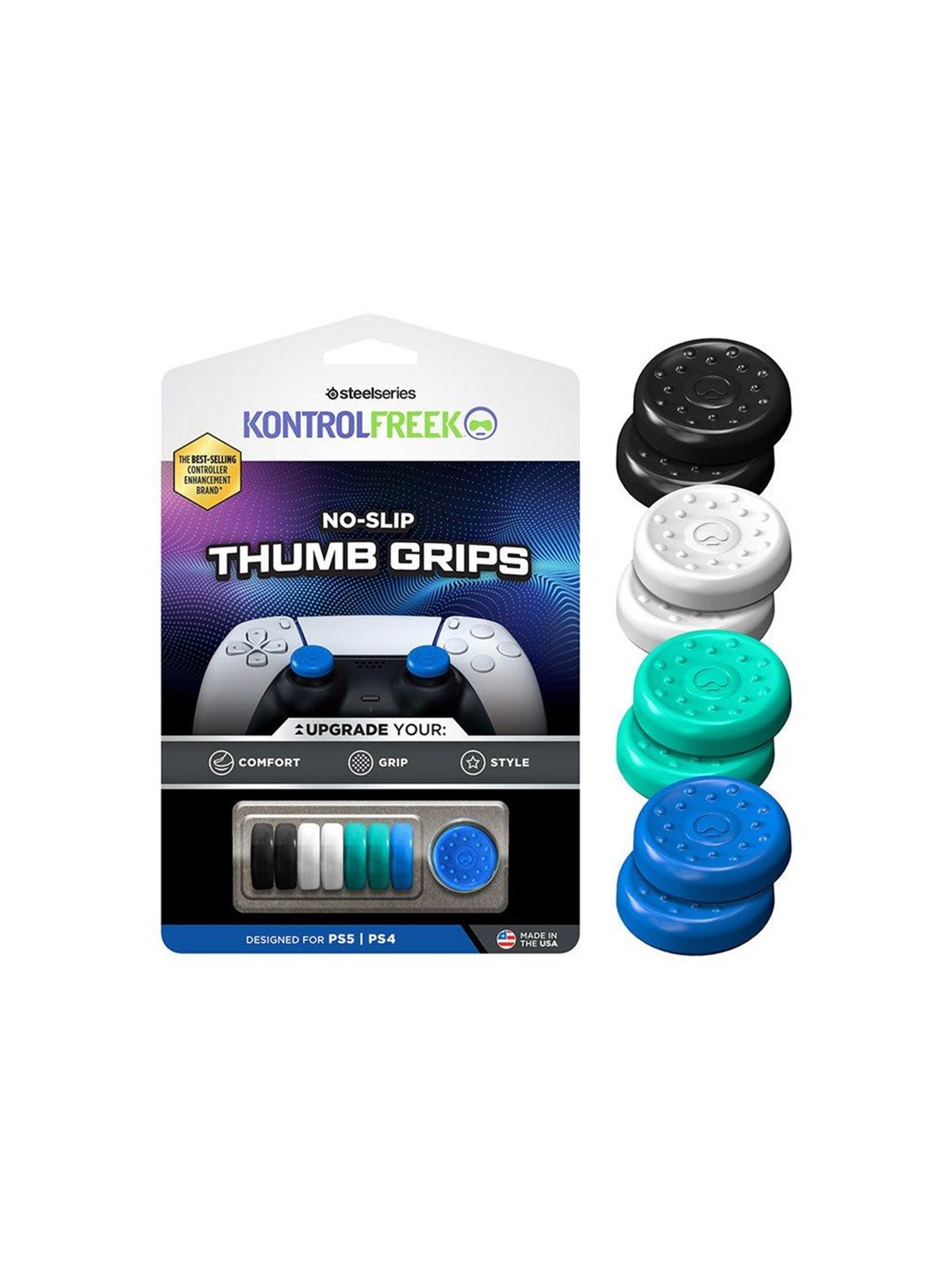 KontrolFreek No-Slip Thumbgrip 8-pack - PS5 - Thumbstick Covers - PlayStation