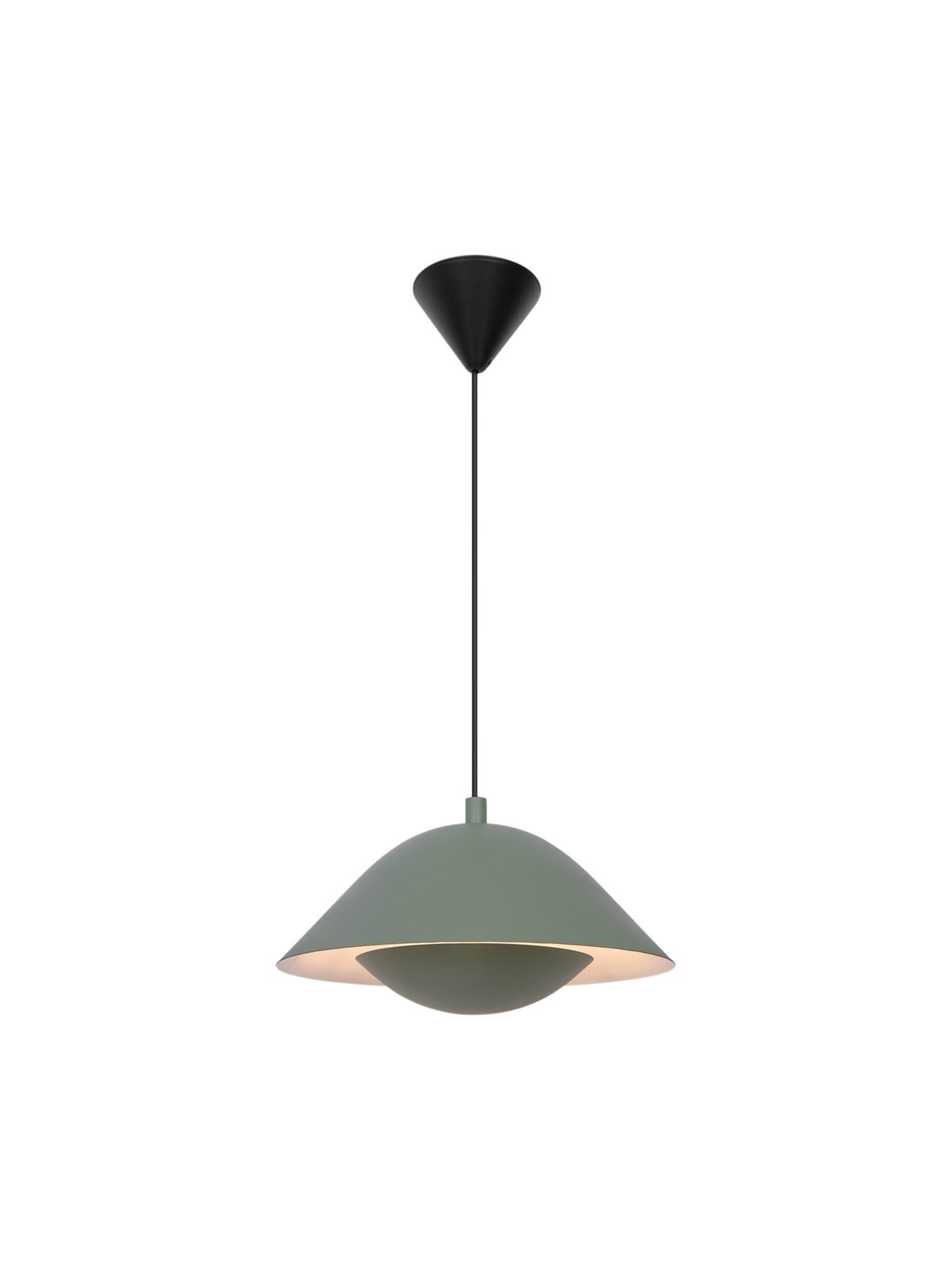 Nordlux Freya 35 pendel, støvet grøn, Lampe