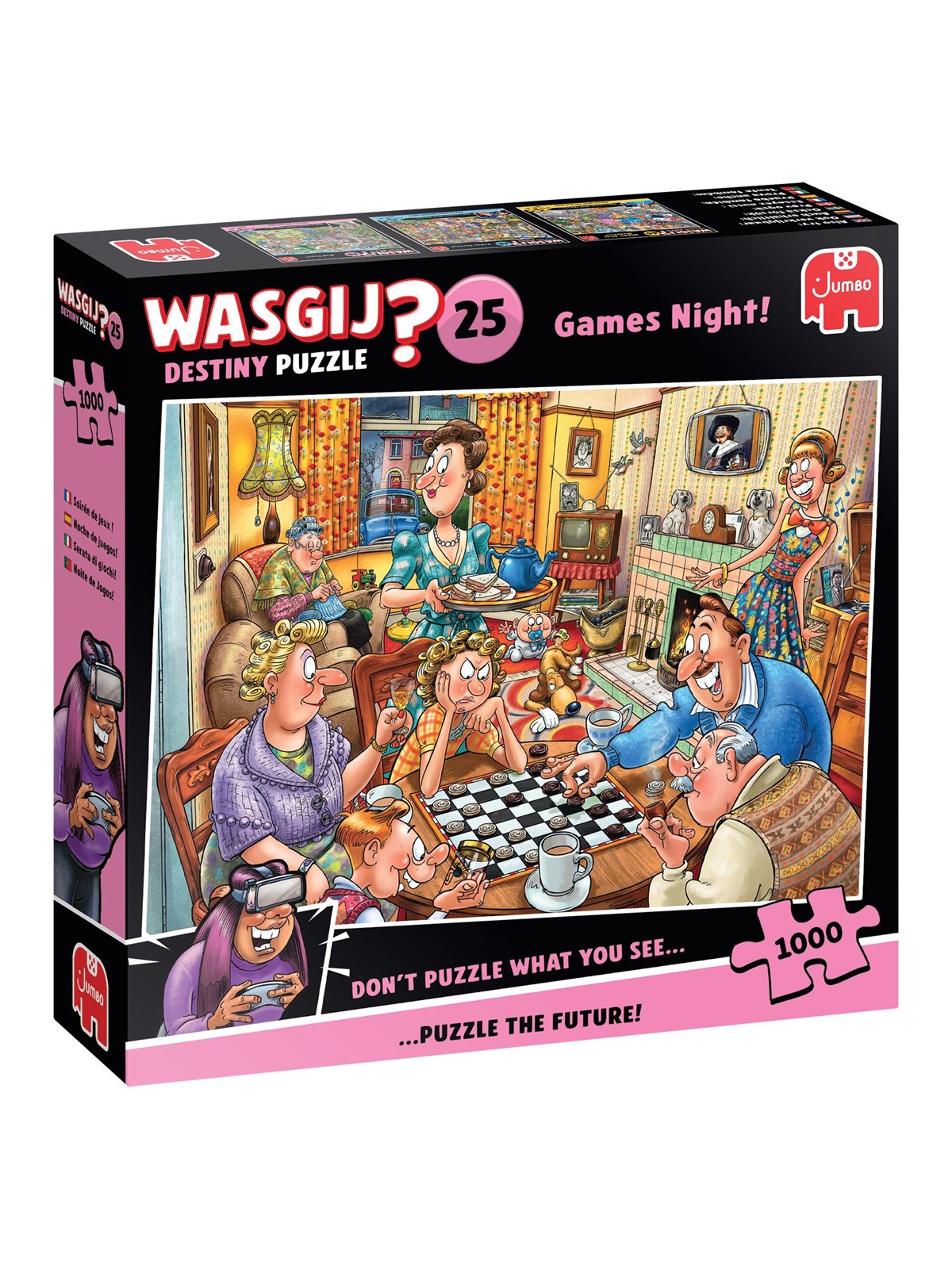 Wasgij Destiny Puzzle 25 Games Night! (1000)