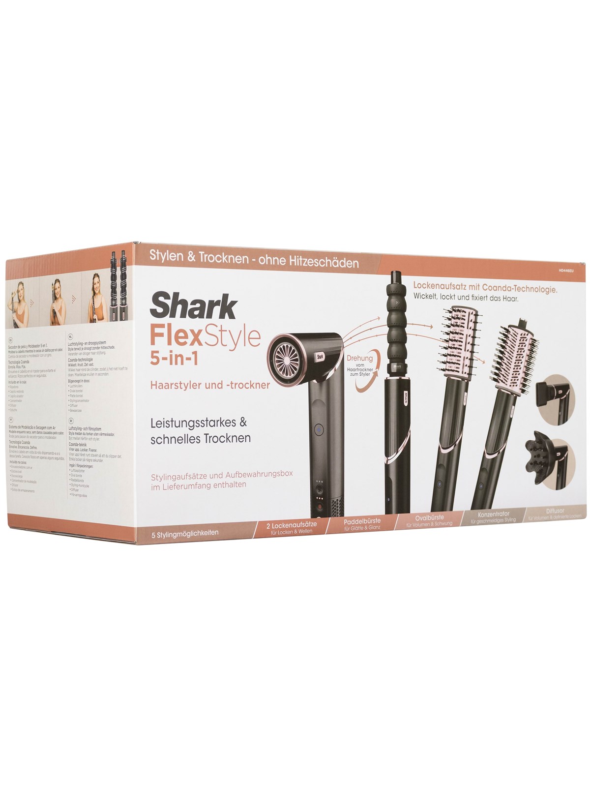 Shark Hårtørrer Hårtørrer FlexStyle HD446EU - hair dryer/hair styler - Black- 1650 W