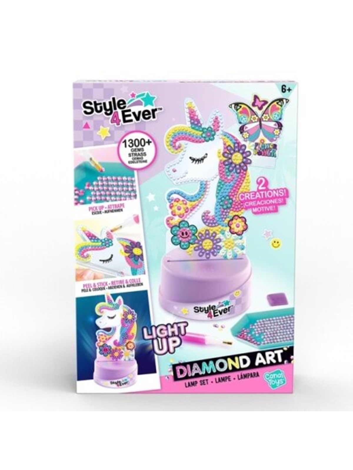 Style 4 Ever Diamond Art Lamp Set, Kreativt Legetøj
