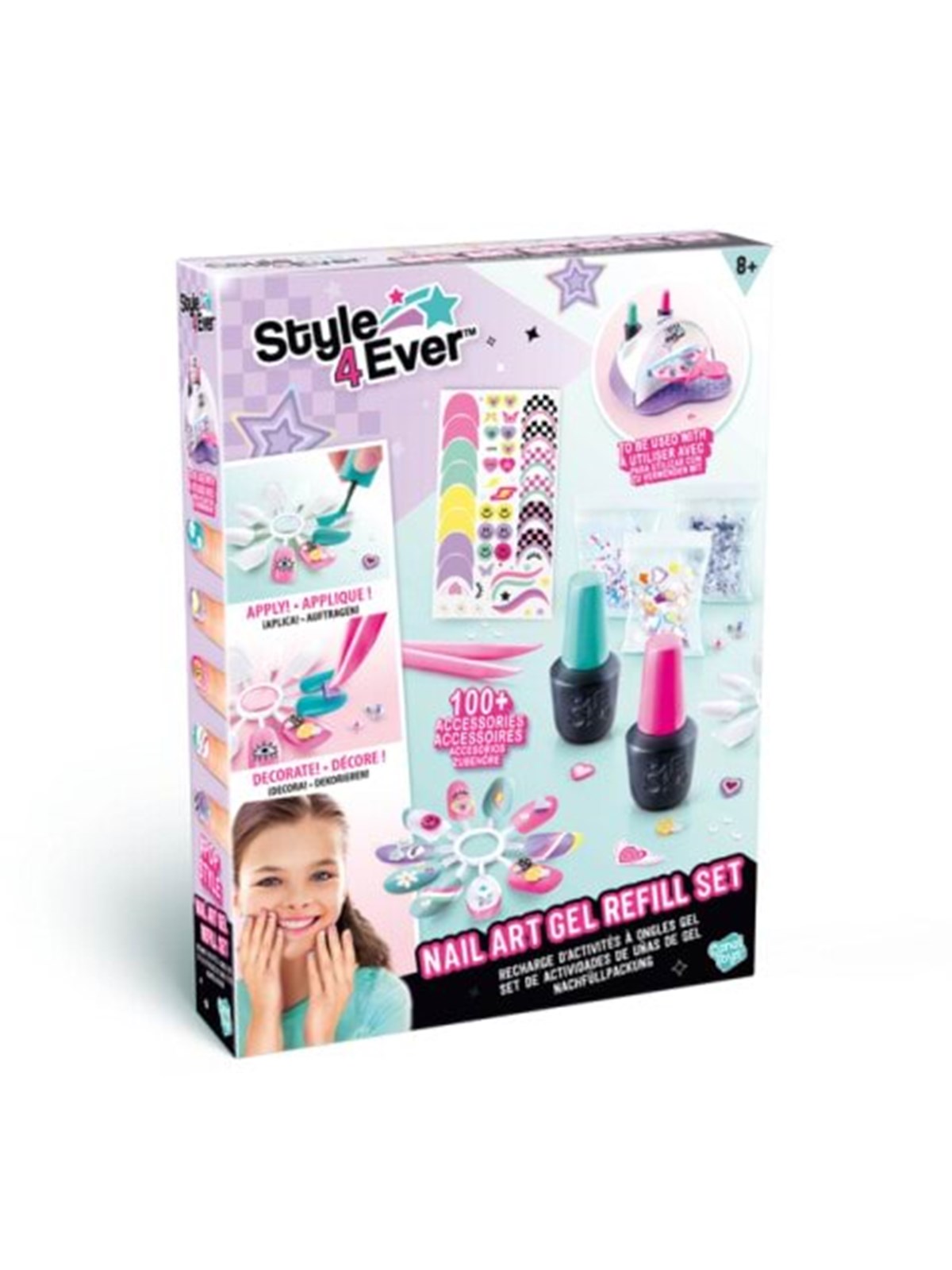 Style 4 Ever Nail Art Gel Refill Kit, Kreativt Legetøj