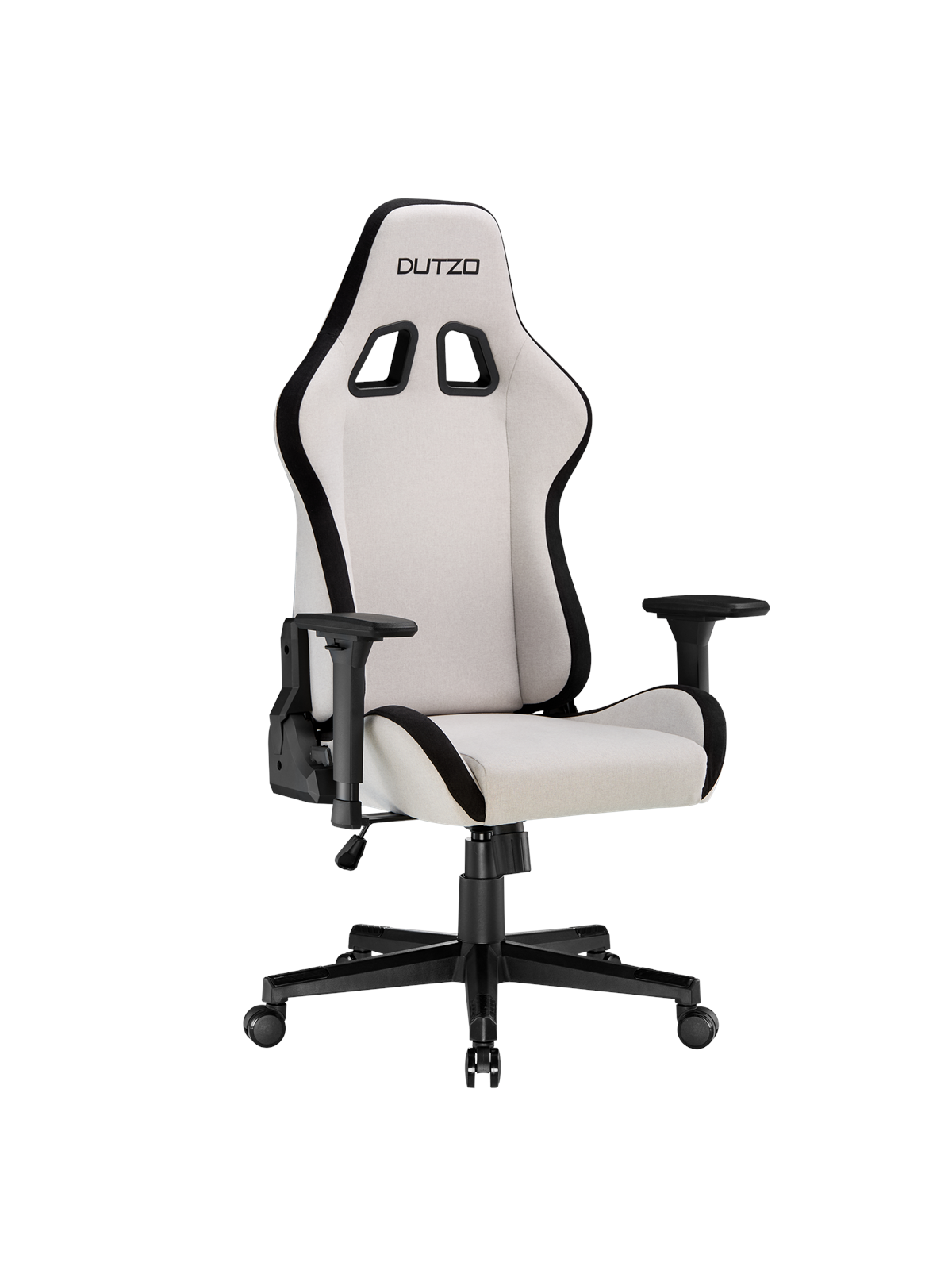 DUTZO E-SPORTS Gamer Stol - Lysegrå - Stof - Op til 120 kg, Gamerstol