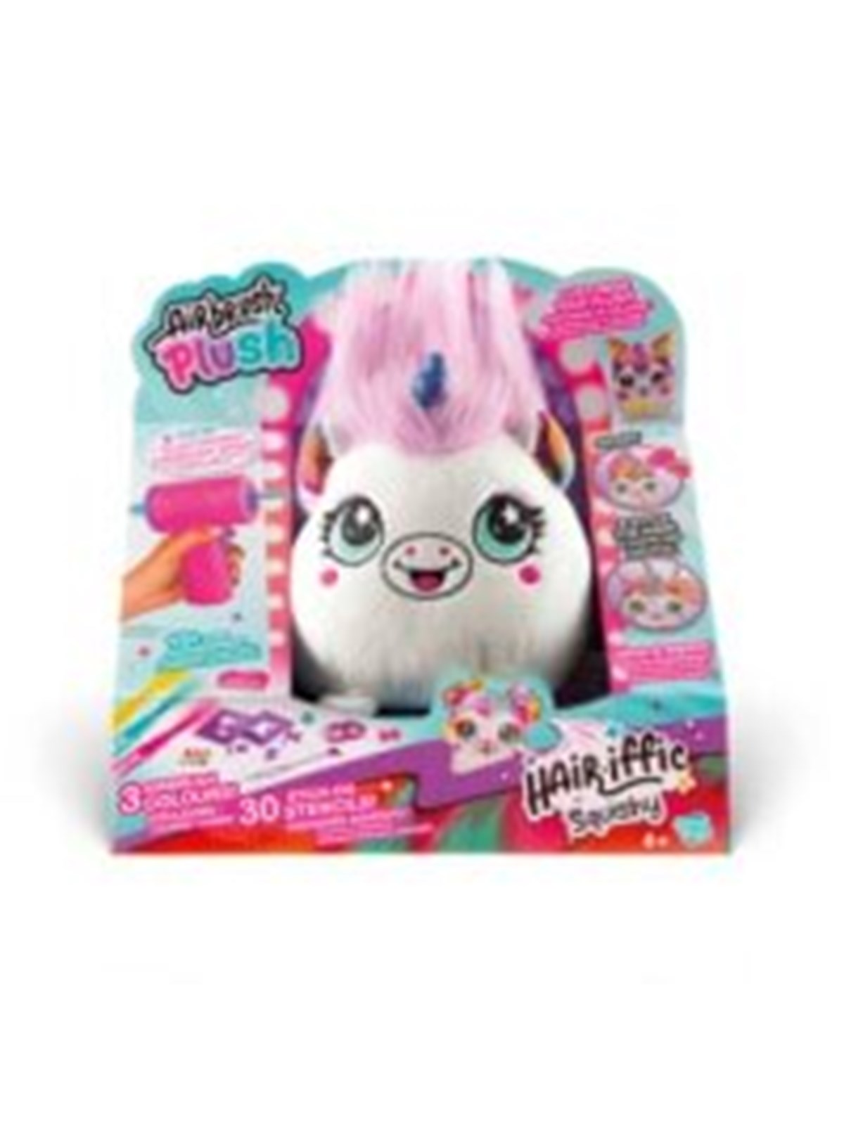Airbrush Plush Hair'iffic 17 cm Squish Pal - Princesse, Kreativt Legetøj