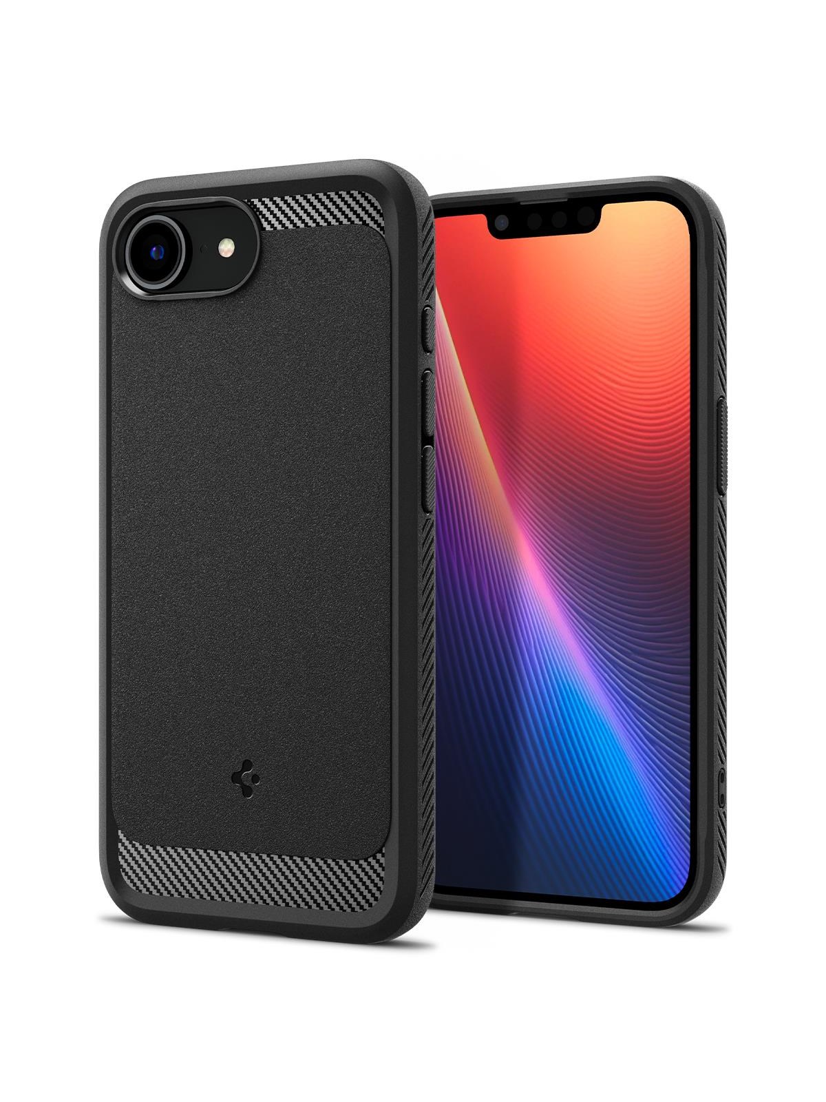 Spigen Rugged Armor MagSafe - matte black - iPhone 17e/16e, Mobilcover