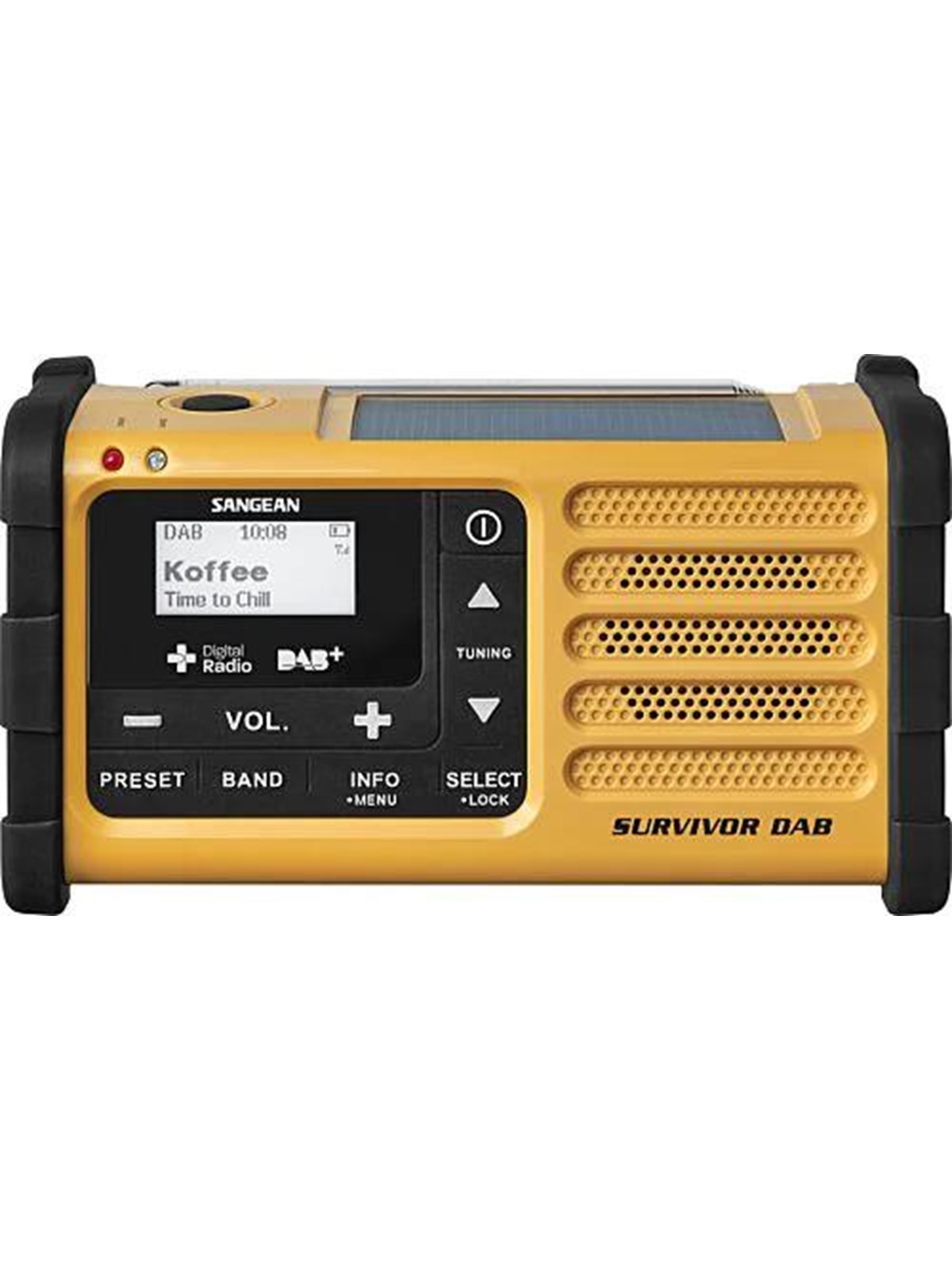 Sangean MMR-88 - Handcrank - Solar Radio - DAB/DAB+/FM - Gul, Radio