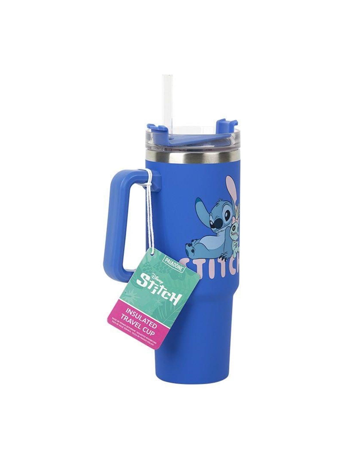 Paladone - Stitch Blue 900ml Insulated Cup and Straw, Merchandise