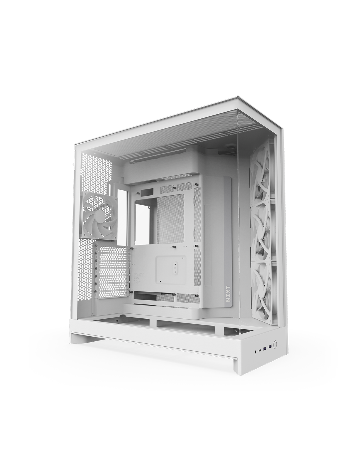 NZXT H9 Flow (2025) - All White - Kabinet - Miditower - Hvid, Kabinet