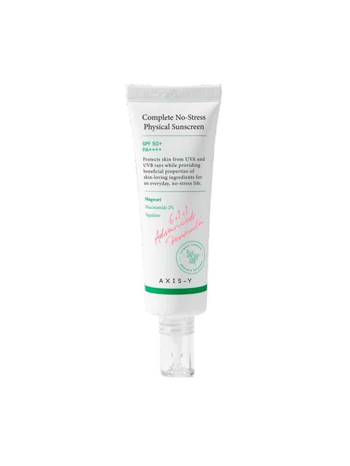 AXIS-Y Complete No-Stress Physical Sunscreen SPF50+ PA++++ 50 ml, Ansigtspleje
