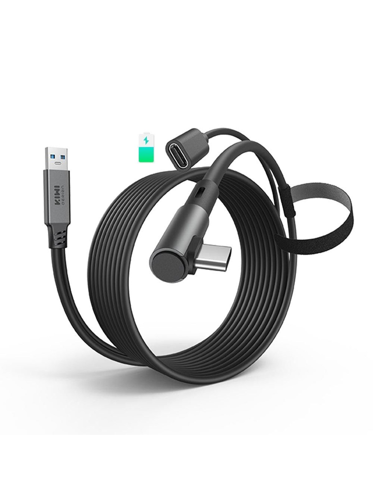 KiwiDesign 5m Link Cable with 18W Charging - Black, Vr Tilbehør