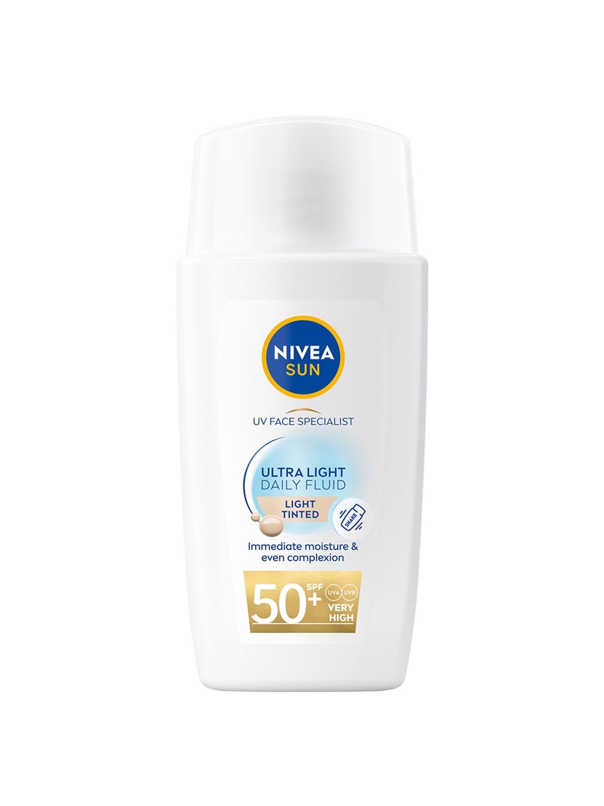 Nivea Daily Fluid Light Tinted SPF 50+ 40ml, Ansigtspleje