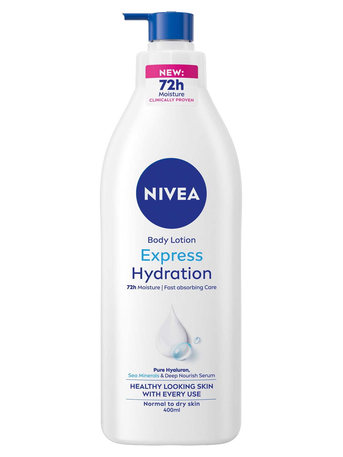 Nivea Express Hydration Body Lotion w. pump 400ml, Kropspleje
