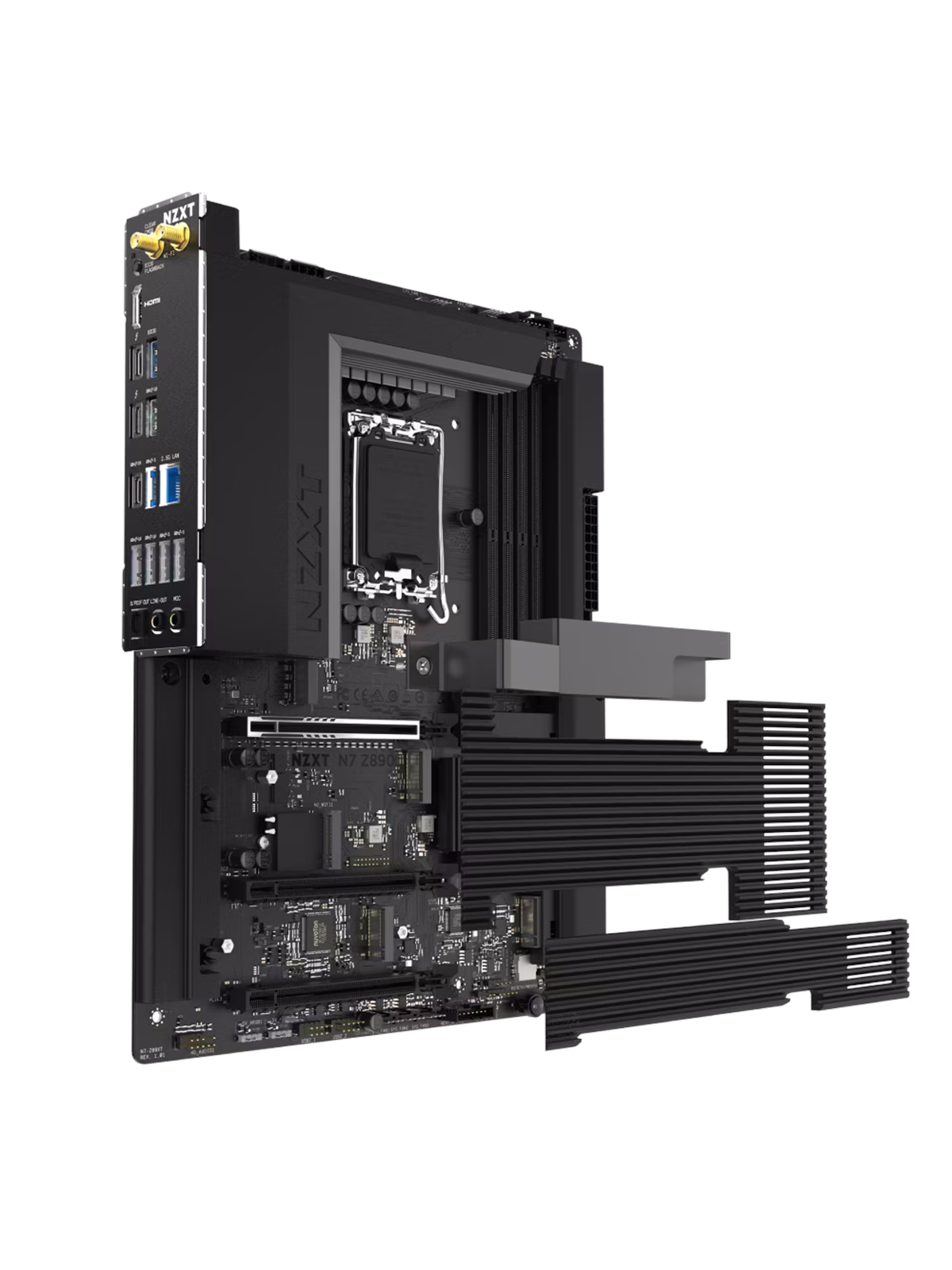 NZXT N7 Z890 Black Bundkort - Intel Z890 - Intel LGA1851 socket - DDR5 RAM - ATX