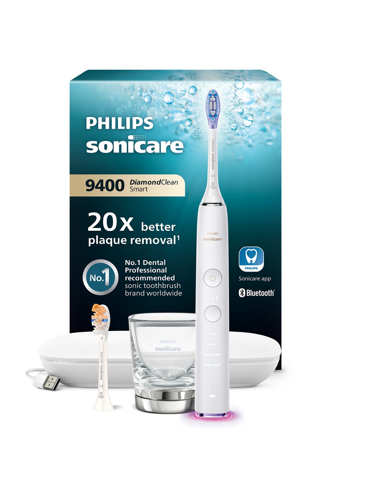 Philips Eltandbørste Sonicare DiamondClean Smart 9400 - HX9917/88, El Tandbørste