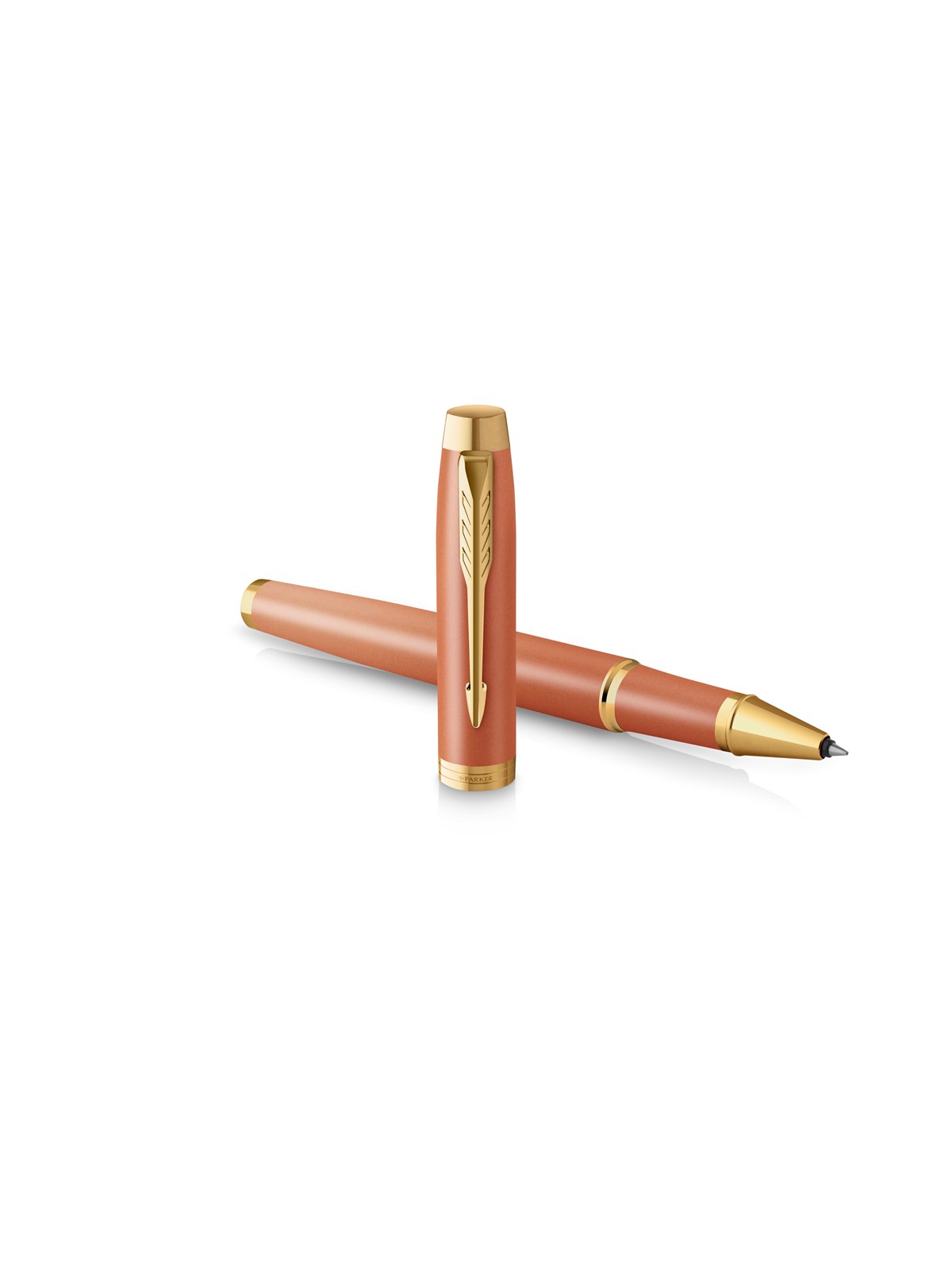 Parker IM Writing Rituals Rollerball, Uplifting Orange finish & guldfarvet beklædning, Fin spids, Sort blækpatron, Gaveæske