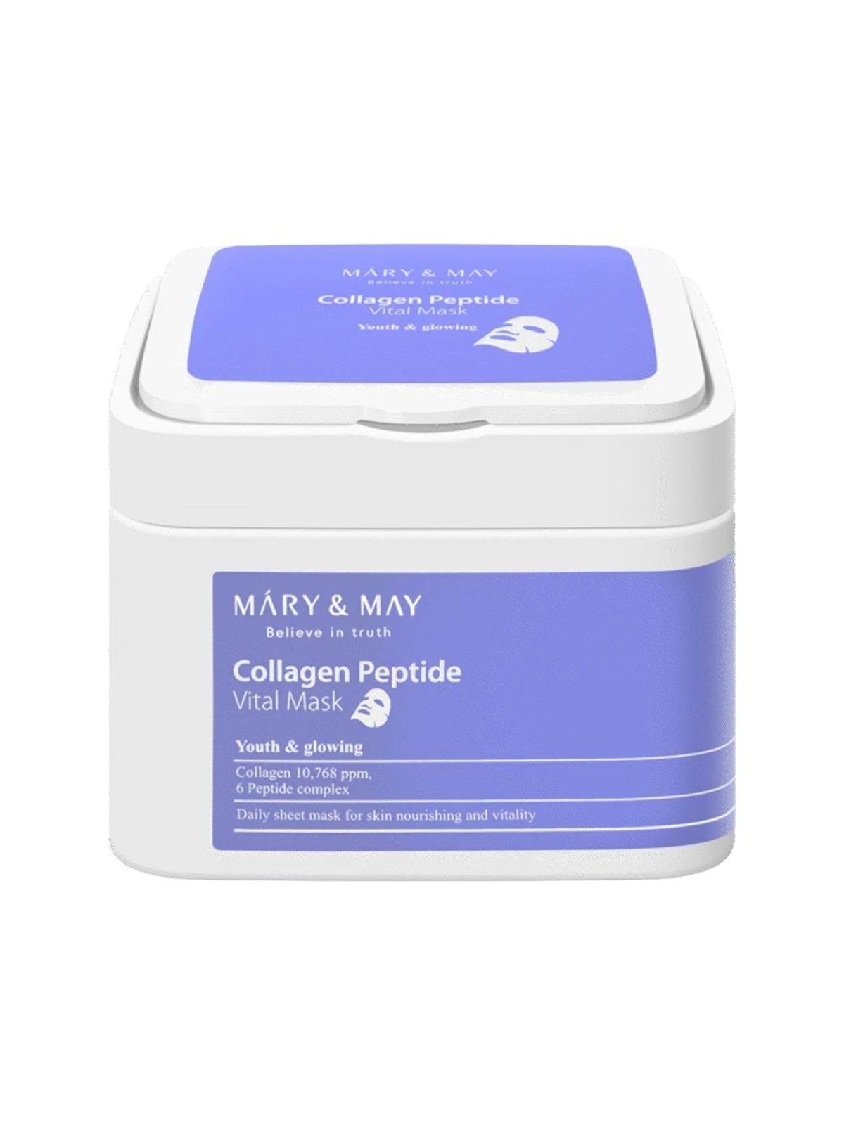 Mary & May Collagen Peptide Vital Mask 30 pcs, Ansigtspleje