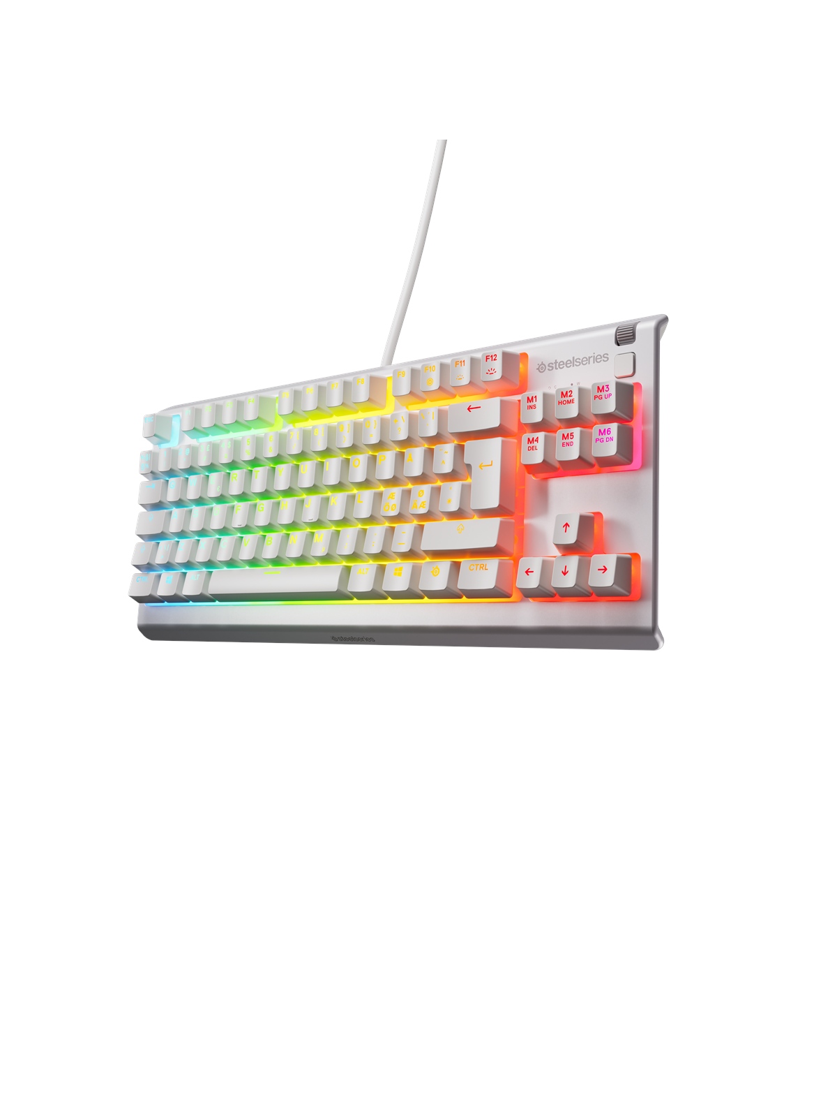 SteelSeries Apex 3 TKL - Gaming Tastatur - Uden Numpad - Nordisk - Hvid