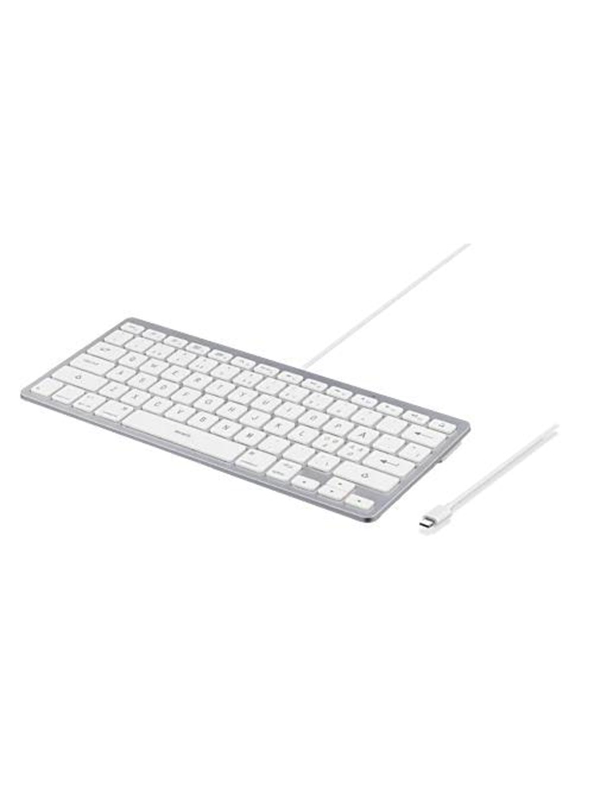 Deltaco USB-C Keyboard for iOS/MacOS - Tastatur - Uden Numpad - Nordisk - Sølv