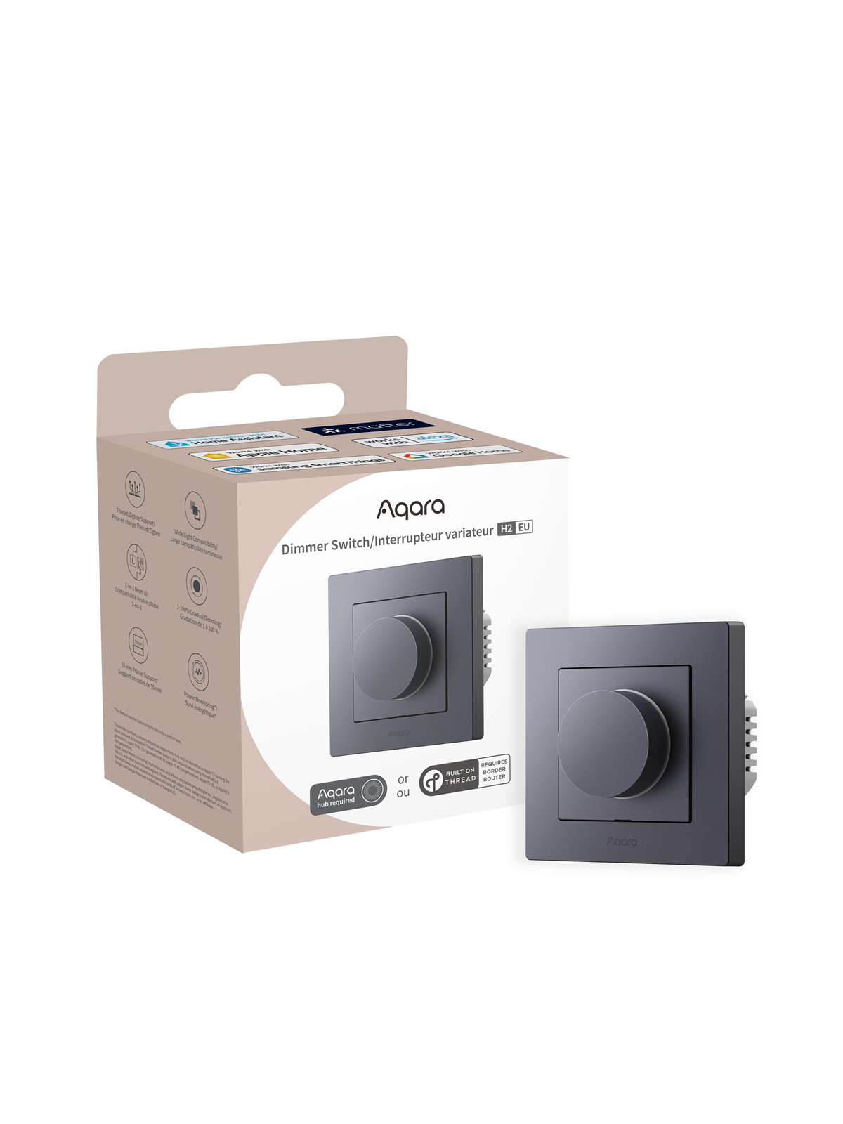 Aqara Dimmer Switch H2 EU - Grey, Smart Home