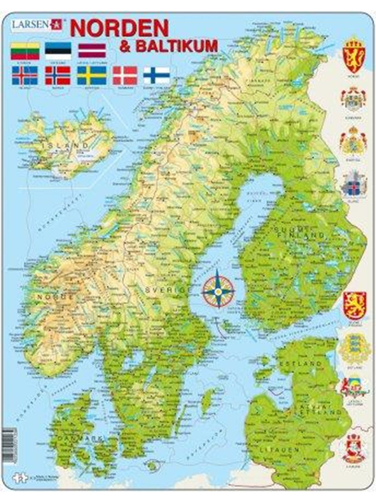 Larsen Puzzles Maxi The Nordic 75 pcs Puzzle