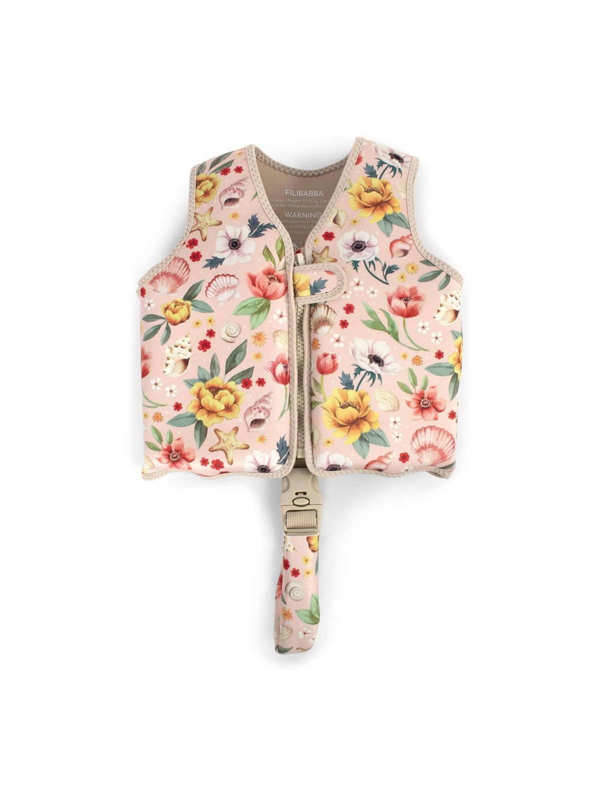 Filibabba Svømmevest 2-4 år - Ocean Blossom, Babyudstyr