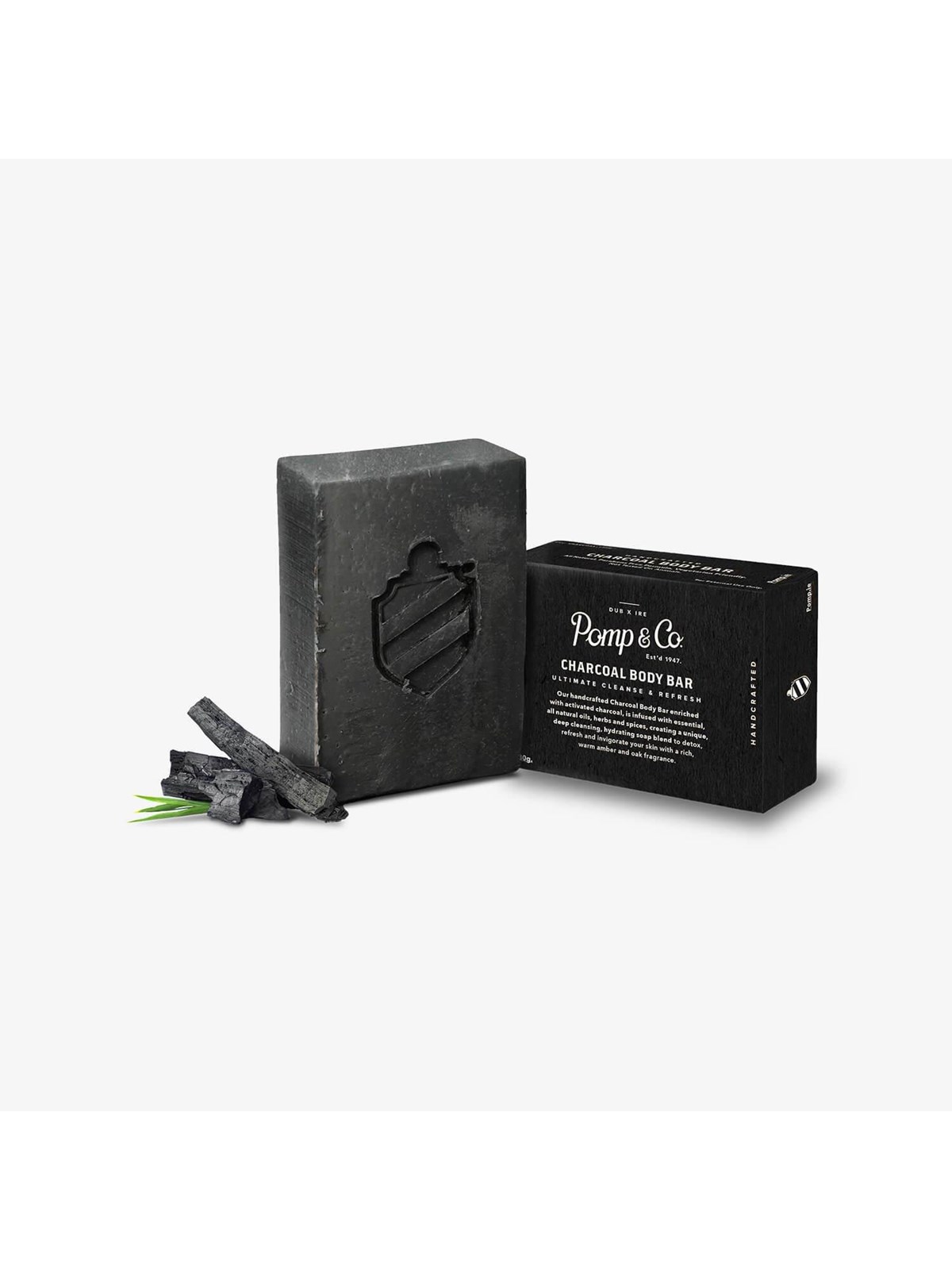 Pomp & Co. Charcoal Body Bar Soap, Kropspleje