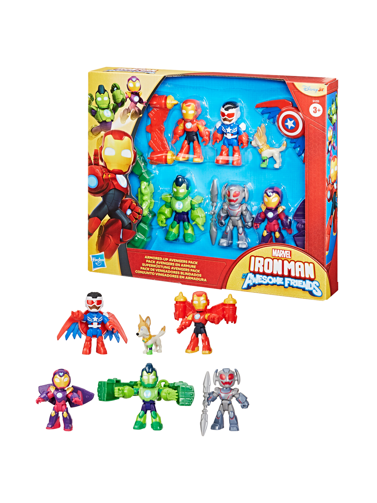 Marvel Iron Man og hans fantastiske venner Armoured-up Avengers 6-pakke 7,5 cm