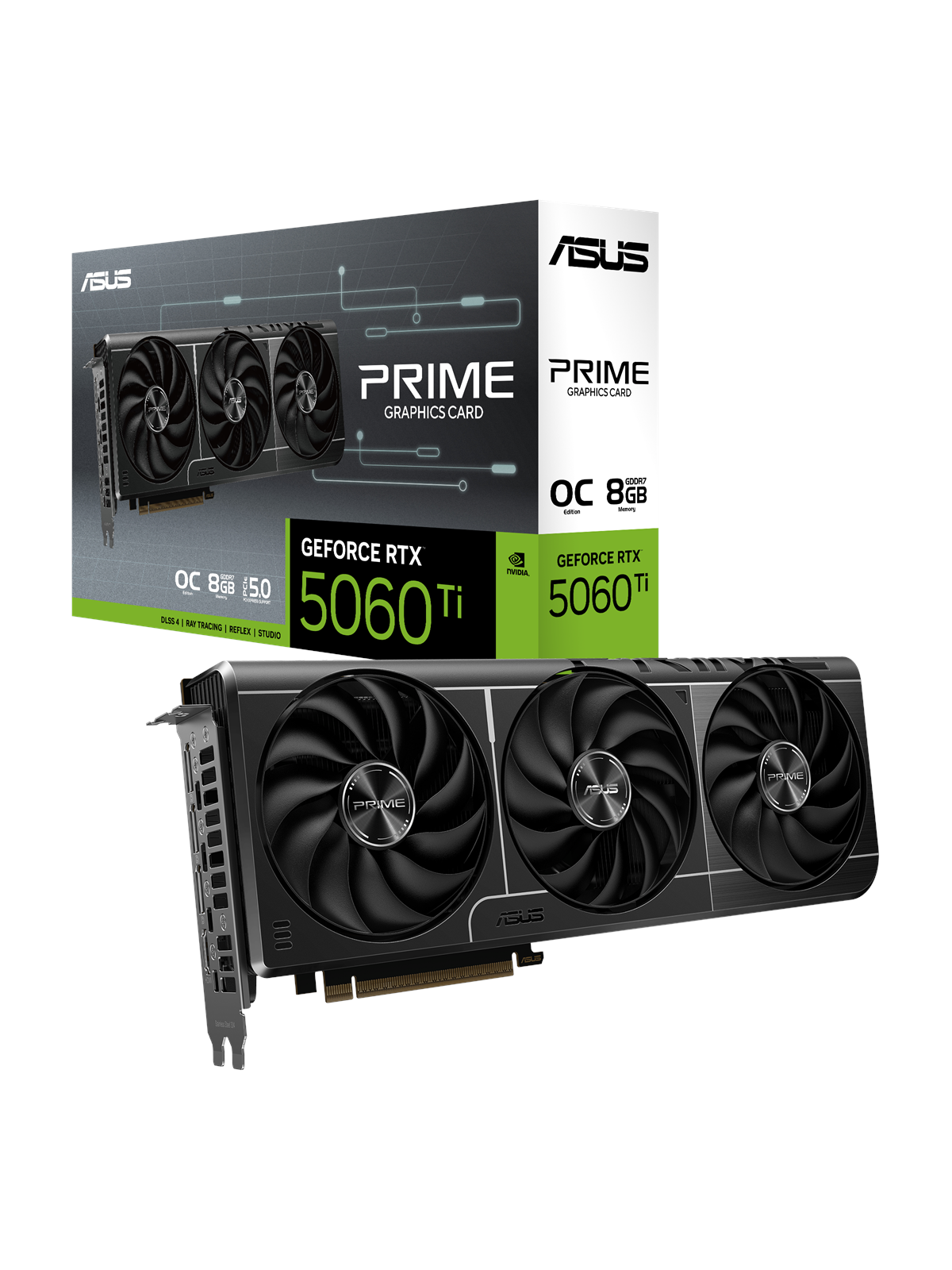 ASUS GeForce RTX 5060 Ti Prime OC - 8GB GDDR7 RAM - Grafikkort, Grafikkort