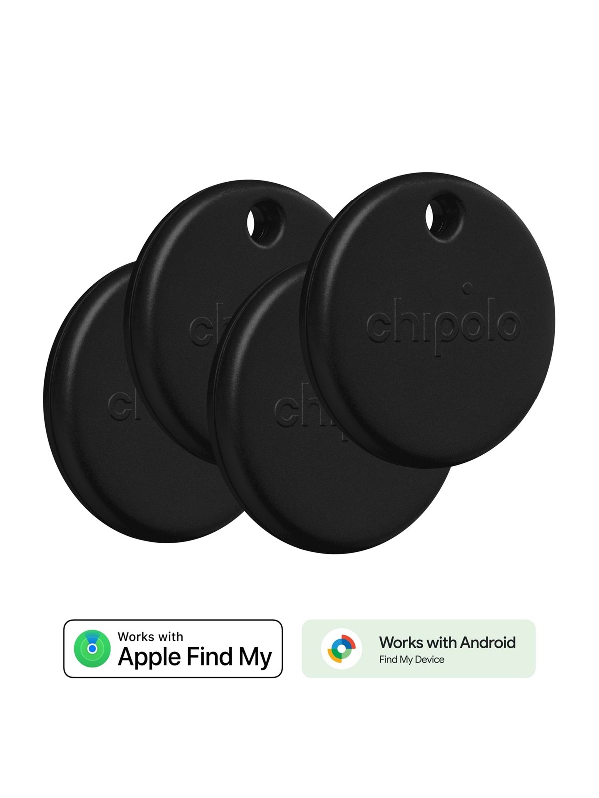 Chipolo POP - Black - 4-pack, Mobil Tilbehør